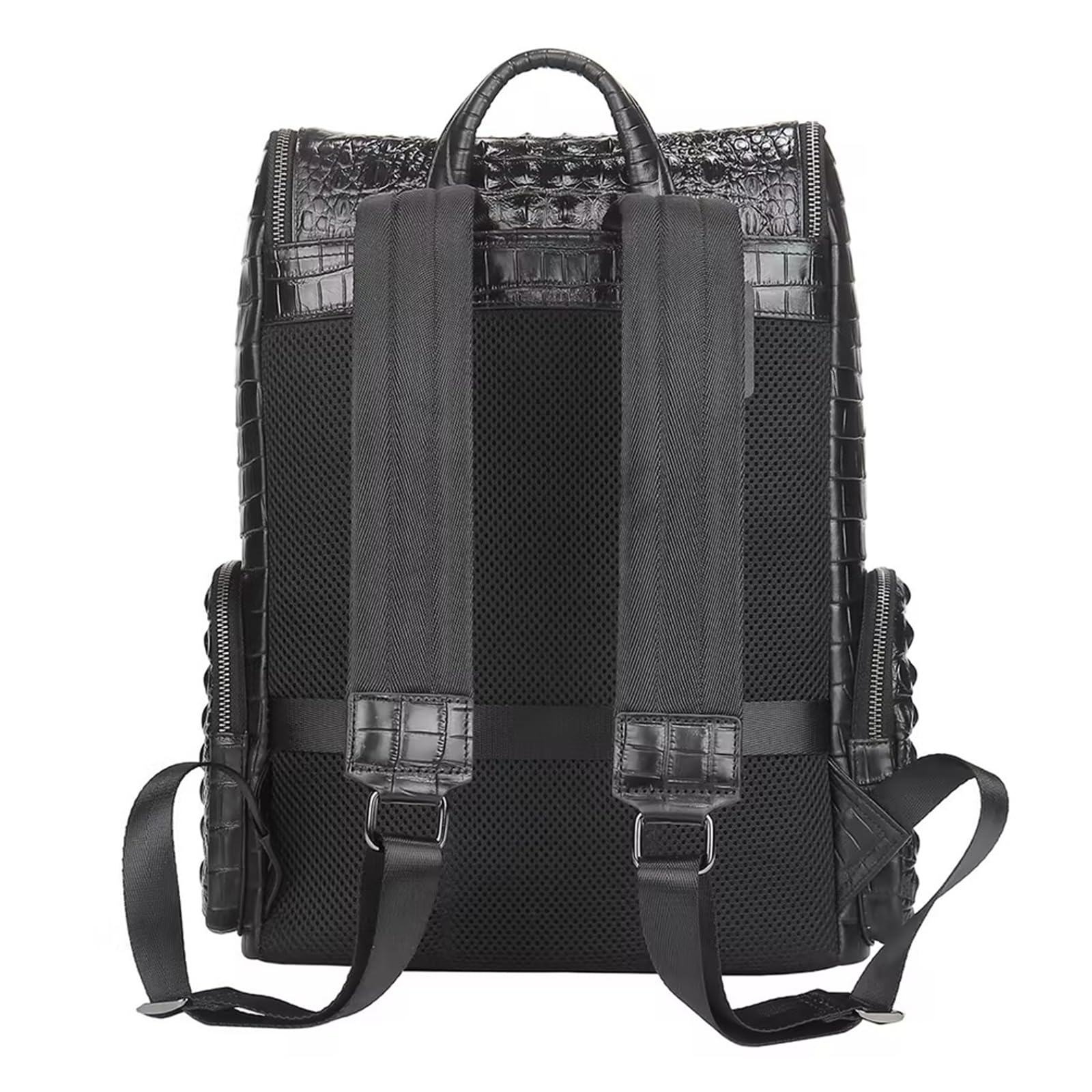 Boshiho Genuine Leather Laptop Backpack for Men - Premium Business Travel Backpack with Metal Zipper Pull - Perfect for Work, Commuting & College (Large Size)