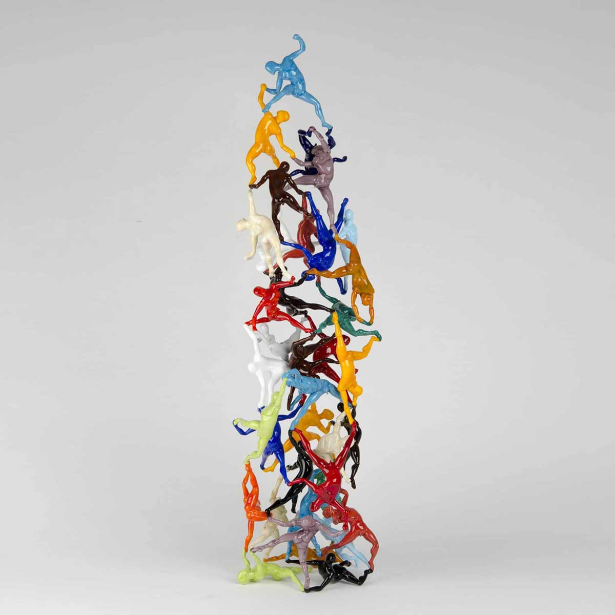 Handmade Human Tower Glass Flamework Art - Unique Sculpture for Home Decor, Office Display & Gift Giving