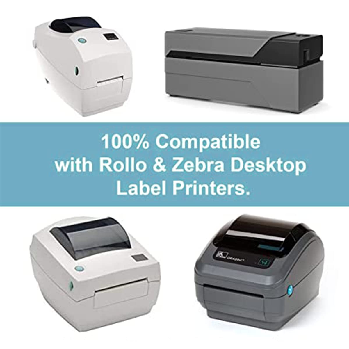 Hybsk 2x1 Inch Direct Thermal Labels - Premium Barcode & Address Stickers for Rollo & Zebra Printers (2