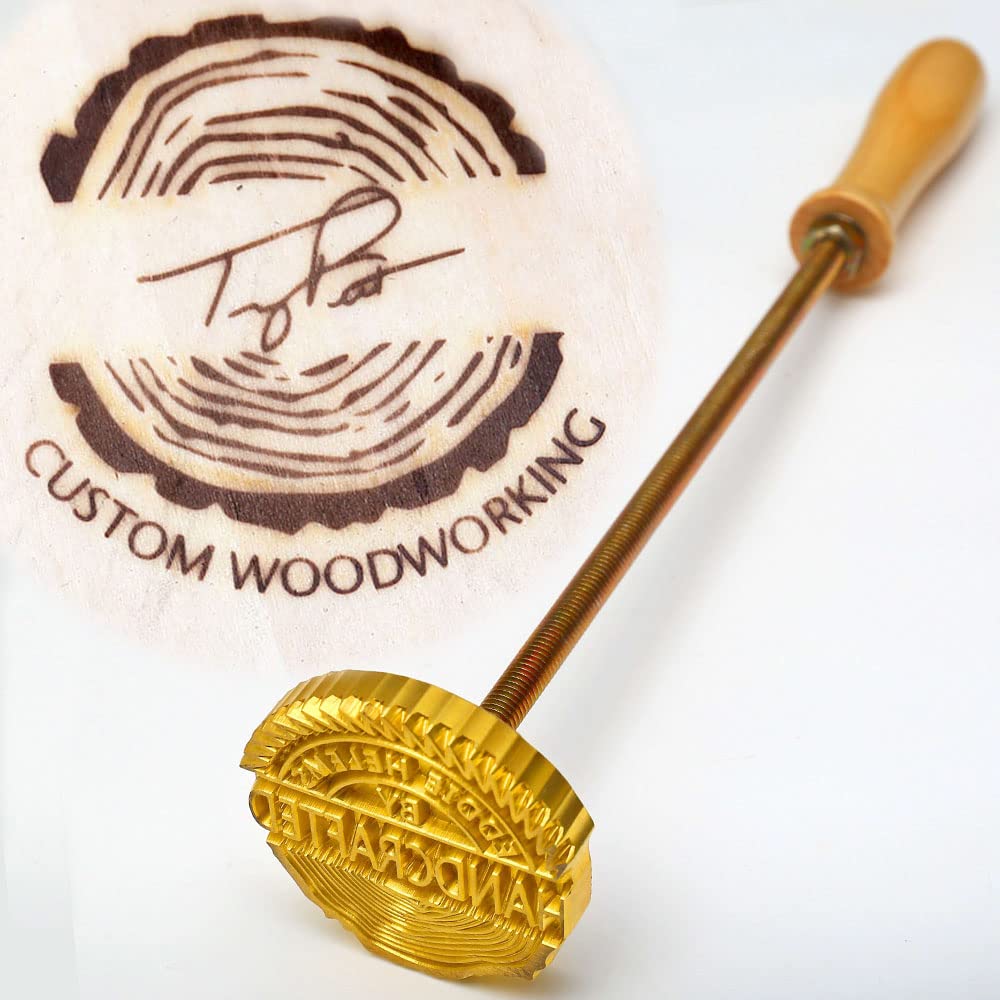 Custom Logo Wood & Leather Branding Iron - Personalized Branding Stamp for Wood Burning, Leather Crafting & BBQ Grilling - Perfect for DIY Projects, Craftsmen & Outdoor Cooking