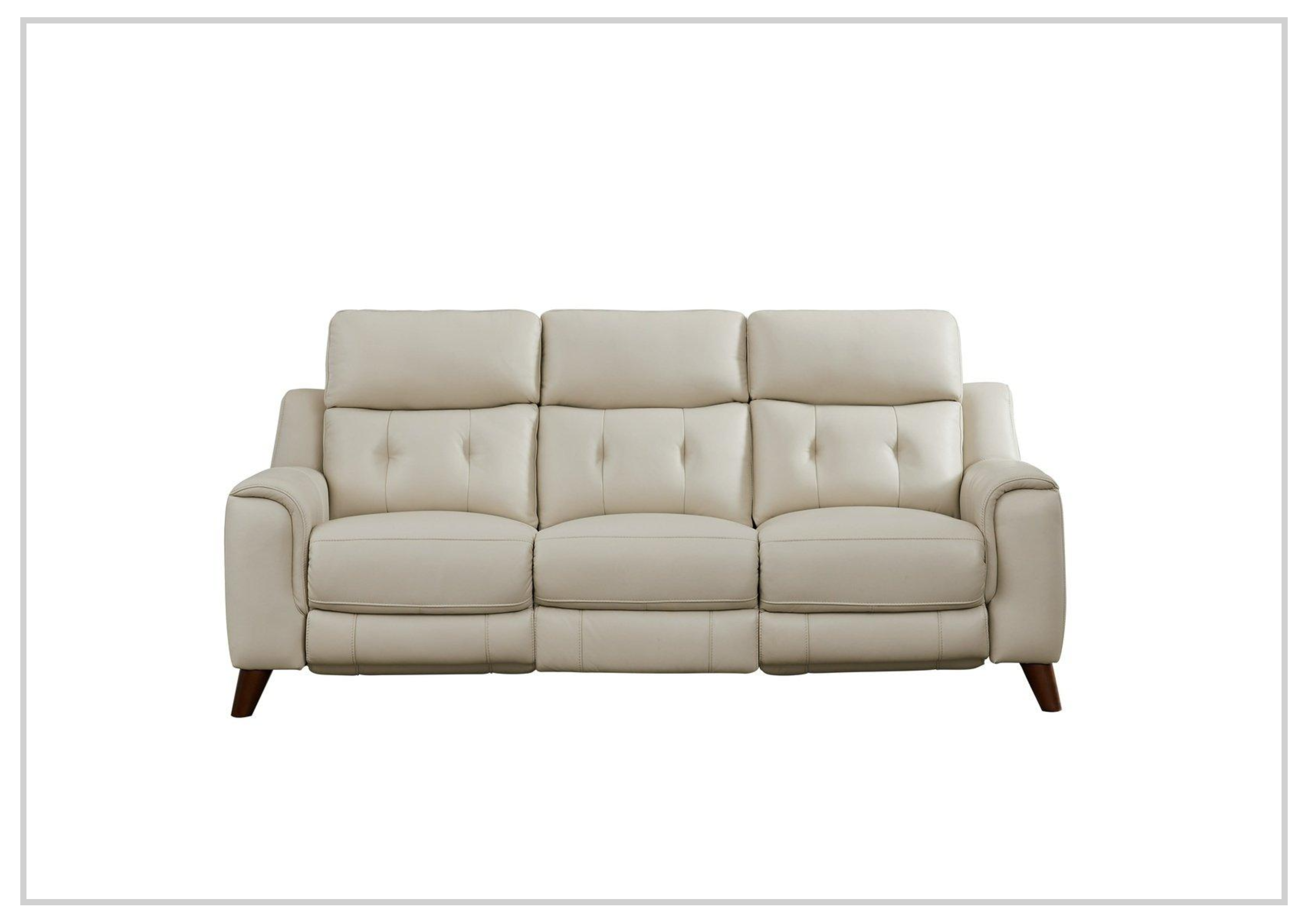 Hydeline Torino Top Grain Leather 3-Seater Power Reclining Sofa with Adjustable Headrest - Modern Living Room Furniture for Home Theater & Family Relaxation