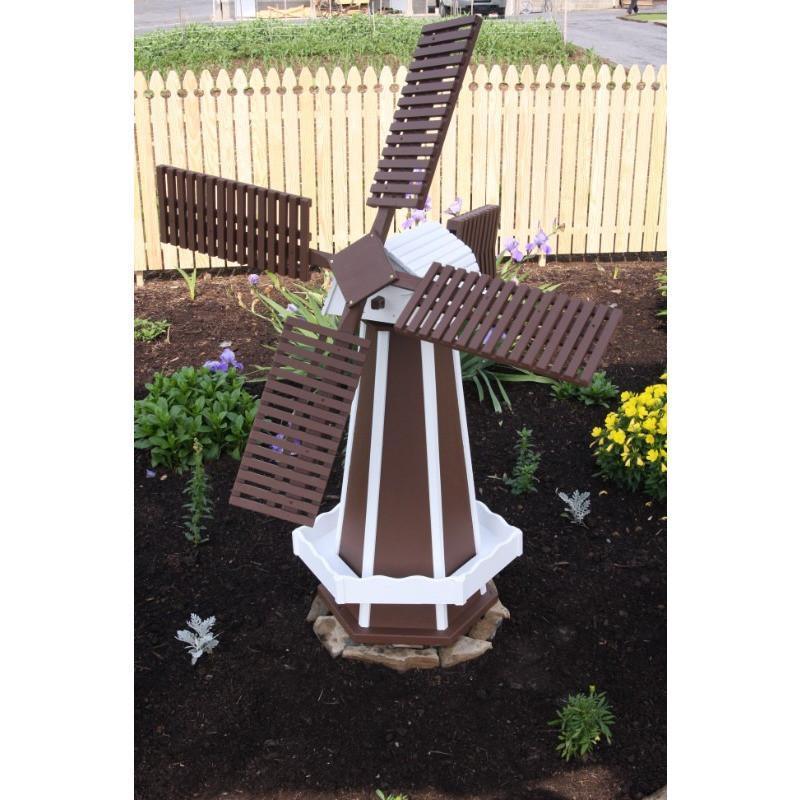 Dutch Windmill Outdoor Decor - Pressure Treated Wooden Garden Ornament for Yard, Patio & Lawn Decoration | Rustic Farmhouse Style Windmill for Backyard Landscape & Farm Theme Decor
