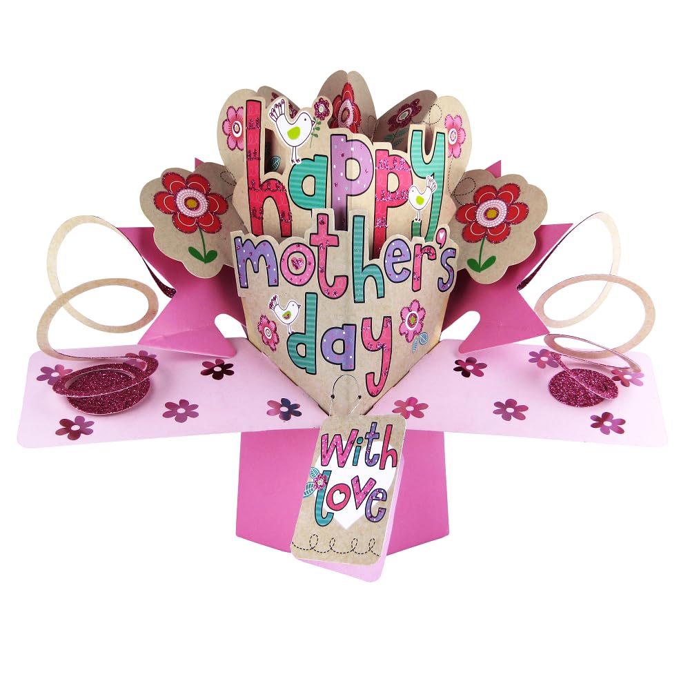 3D Pop Up Mother's Day Greeting Card - Second Nature Happy Mom Gift for Birthday, Anniversary & Special Occasions - Perfect for Home Decor, Office Display & Sentimental Keepsakes
