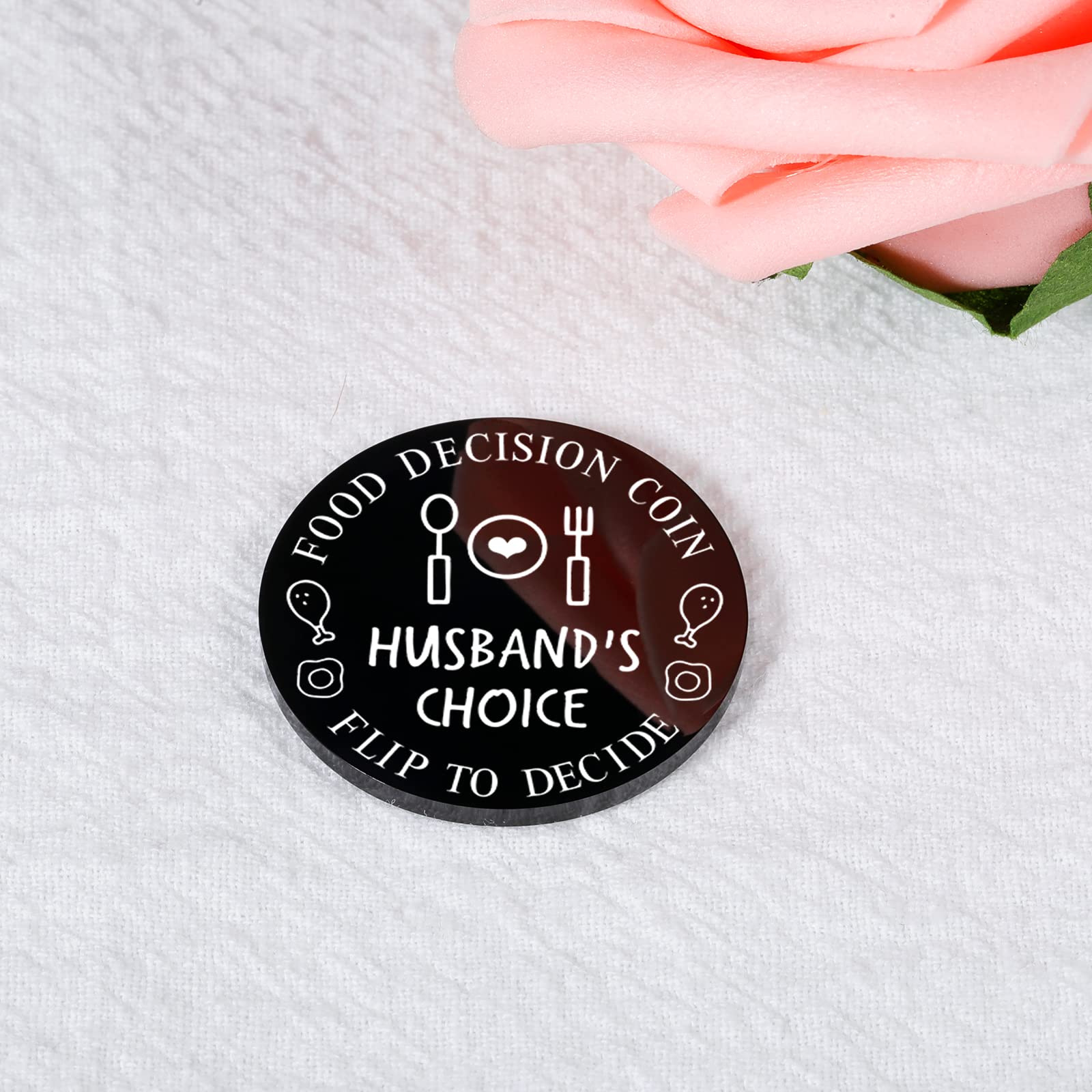 Funny Decision Coin for Couples - Yes No Flip Coin for Him Her - Perfect Anniversary, Wedding & Birthday Gift for Husband Wife - Unique Valentine's Day Present for Newlyweds - Great for Date Nights, Game Challenges & Romantic Surprises