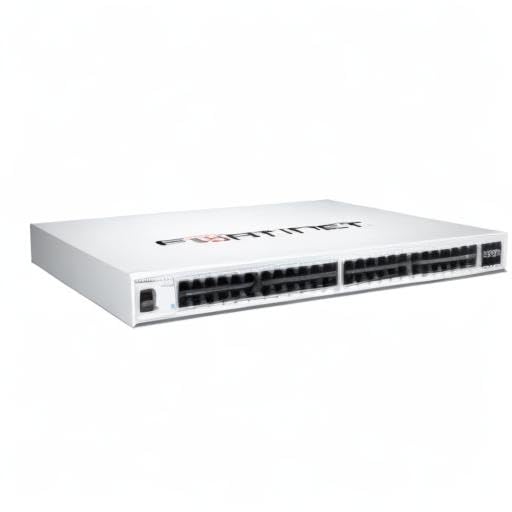 Fortinet FortiSwitch 100 FS-148F-POE 48-Port Managed Ethernet Switch with 370W PoE Budget - Layer 2 Support, Modular Design - Ideal for Business Networks, Data Centers & High-Performance Office Environments