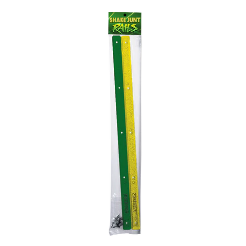 Shake Junt Skateboard Rails - Green & Yellow - Perfect for Street Skating & Skatepark Tricks
