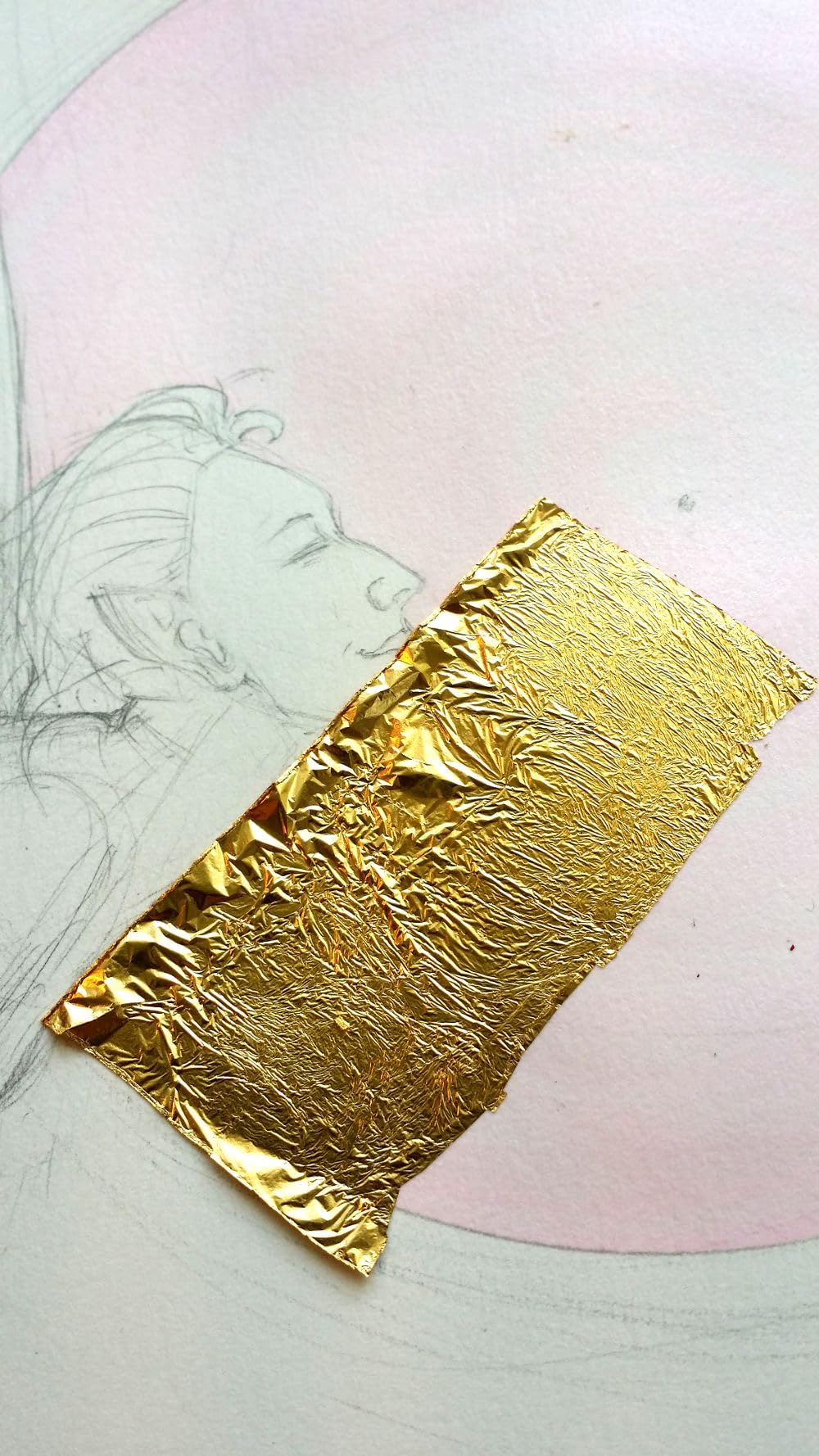 Premium Gold Foil Imitation Sheets for Art & Craft Projects - 2.5