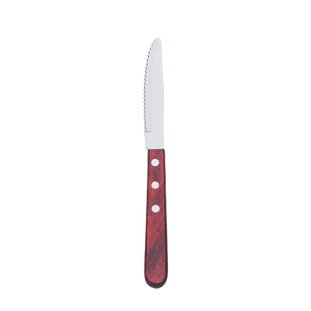 Premium Browne 9-Piece Steak Knife Set with Rounded Tips & Wooden Handle - Perfect for Fine Dining, BBQ, and Home Entertaining