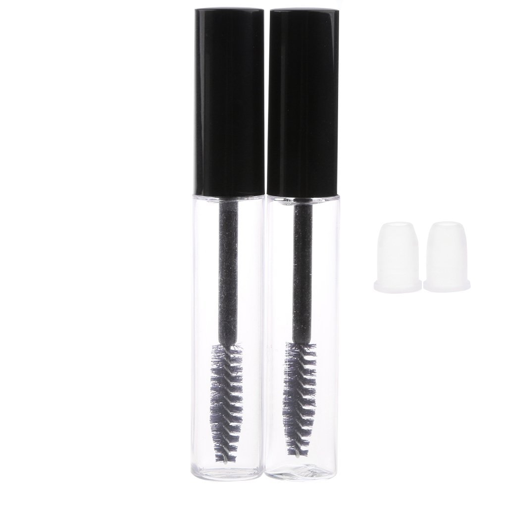 DAONPHARI 2 Pack 7ml Empty Eyelash Extension Glue Tubes with Brush and Plugs - Refillable Mascara Containers for DIY Lash Extensions, False Eyelash Adhesive, and Beauty Storage - Perfect for Salon Professionals & Home Use