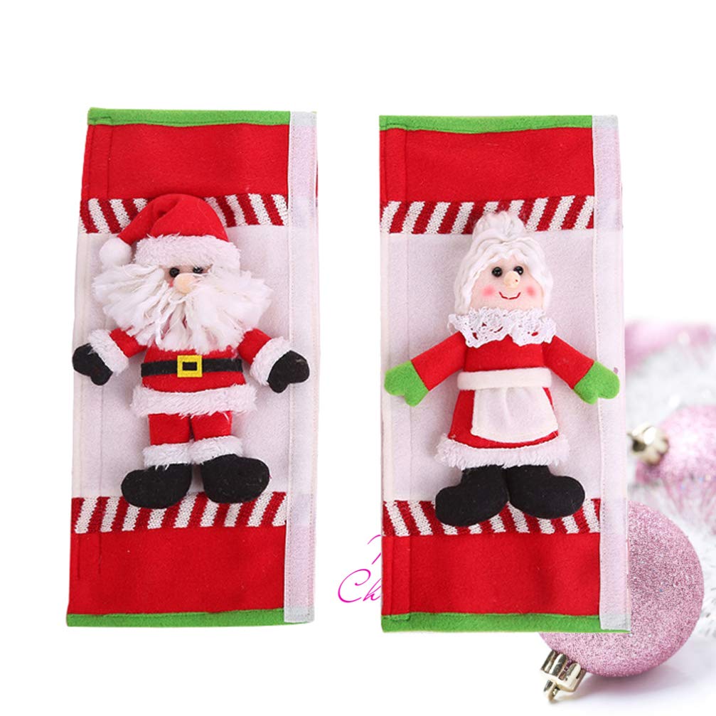 Vosarea 1 Pair Kitchen Appliance Covers - Oven Handle Cover, Dishwasher Handle Cover, Fridge Handle Decoration for Christmas & Home Decor | Heat-Resistant Oven Mitt for Microwave & Electrical Appliances | Perfect for Holiday Decorating, Kitchen Safety & Appliance Protection