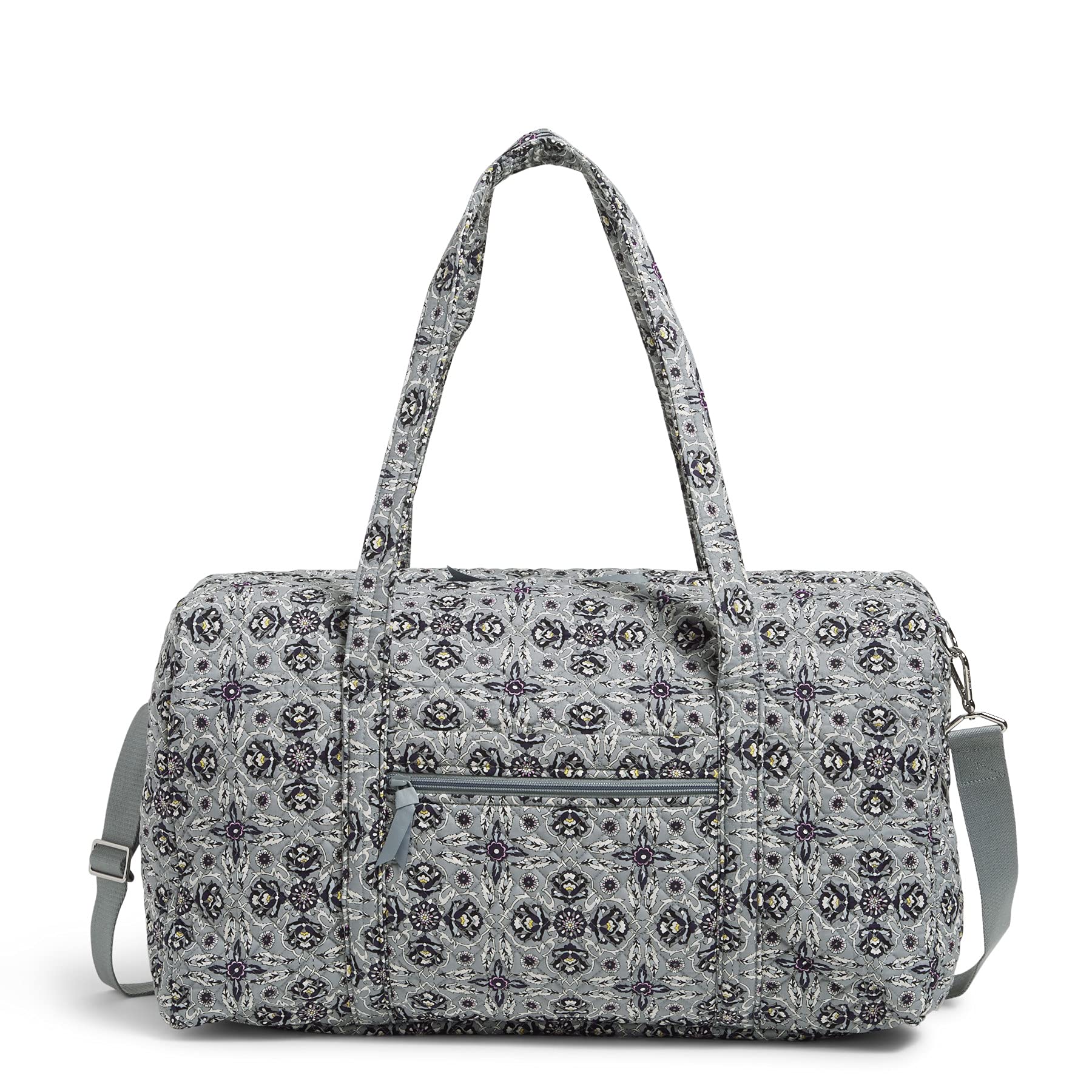 Vera Bradley Women's Cotton Lay Flat Travel Duffle Bag - Lightweight Carry-On Weekender for Gym, Beach & Overnight Trips | Perfect for Workouts, Vacations & Weekend Getaways