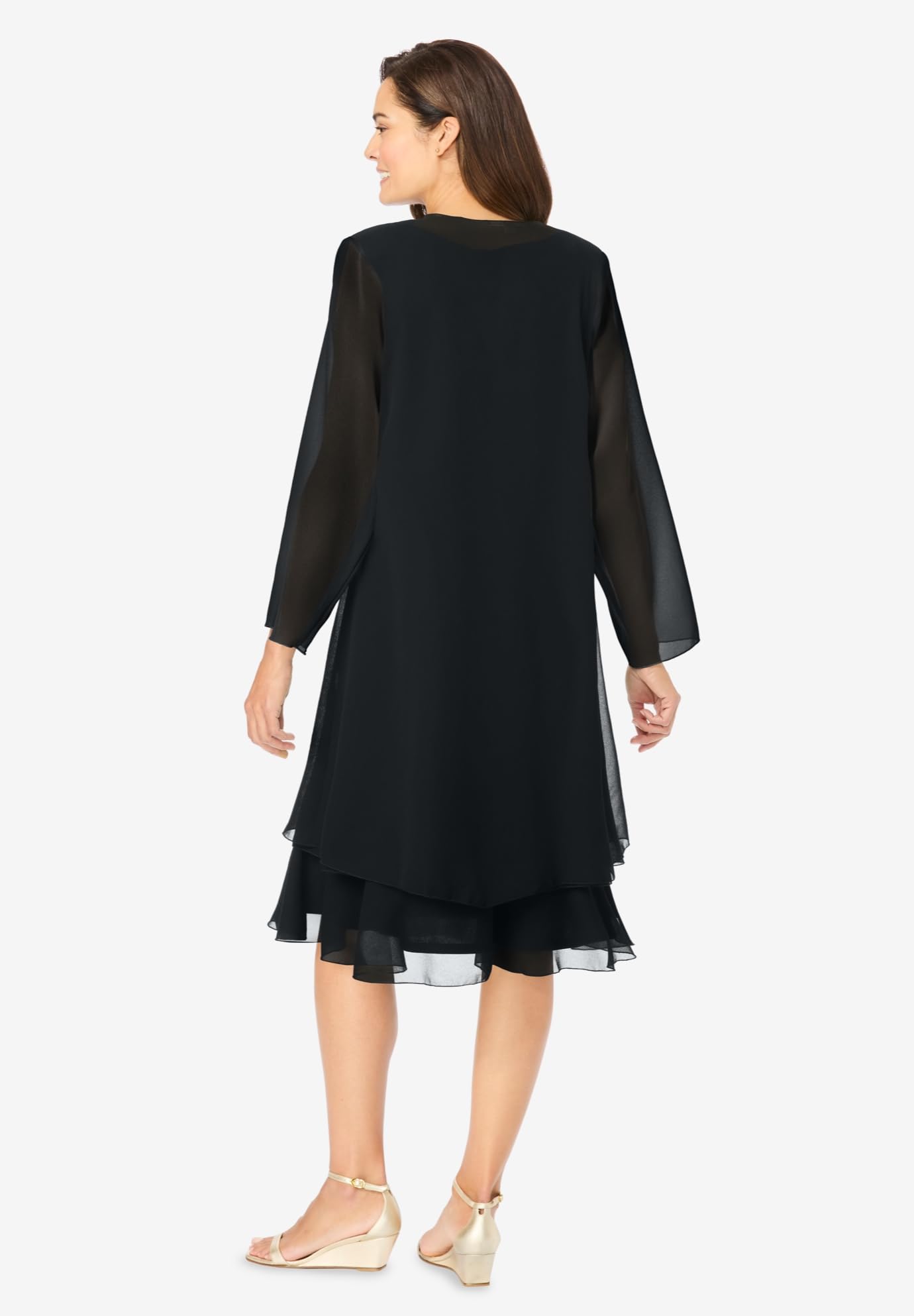 Woman Within Plus Size 2-Piece Jacket Dress for Women | Flattering Office Outfit & Special Occasion Wear