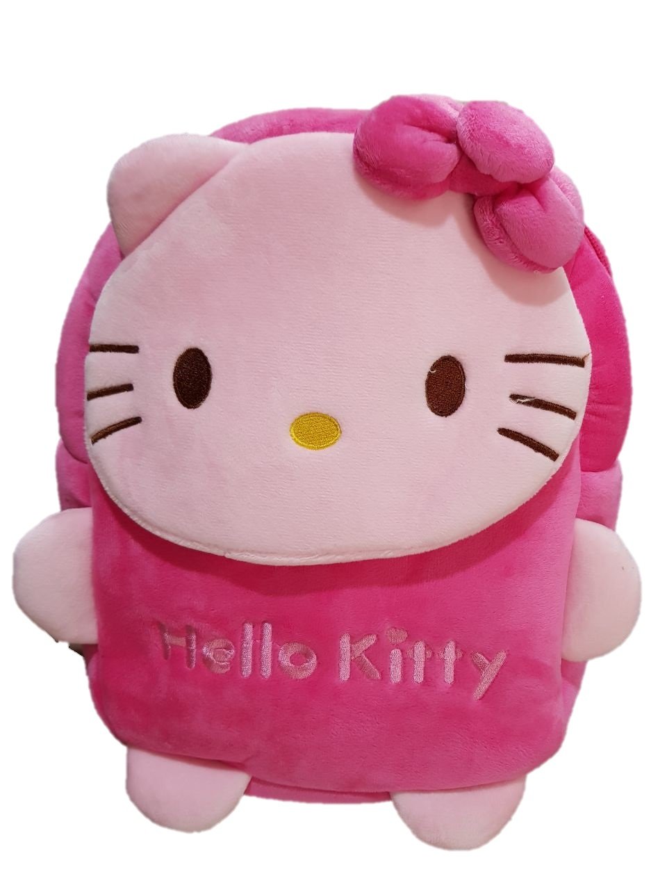 Hello Kitty Velvet School Backpack for Girls - Pink Kids Travel Luggage with Adjustable Straps - Perfect for School, Travel & Daily Use
