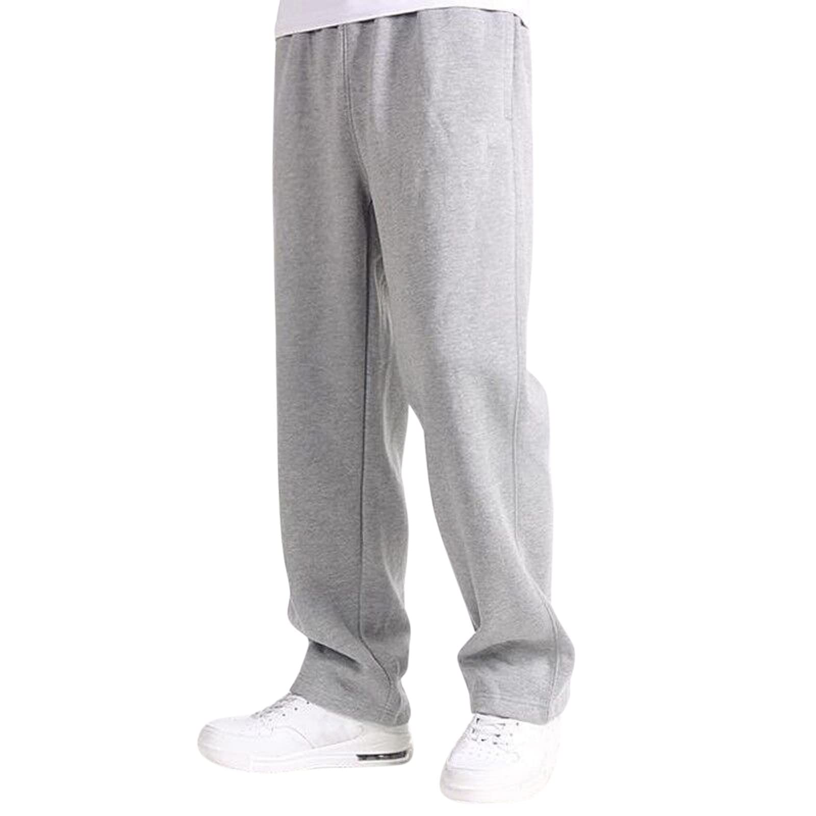 Men's Taupe Straight Leg Casual Pants - Loose Fit Warm Winter Trousers for Youth & Young Adults | Perfect for Office, Travel & Everyday Wear