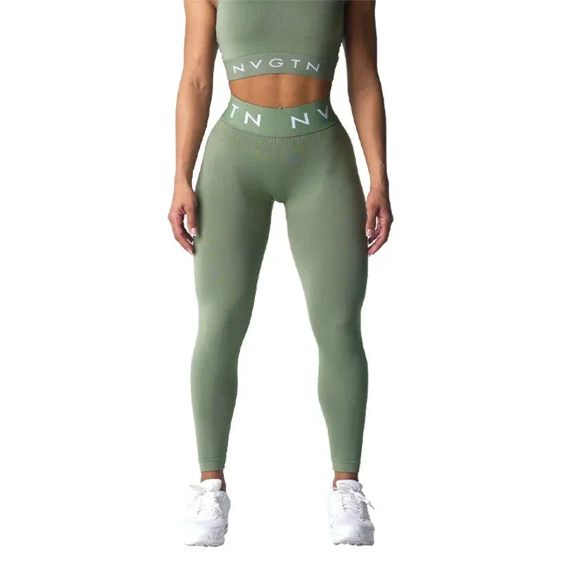 NVGTN High Waist Seamless Leggings for Women - Tummy Control Yoga Pants with Squat Proof & Breathable Fabric - Workout Running Gym Fitness Compression Tights (Great for Yoga, Running & Everyday Wear)