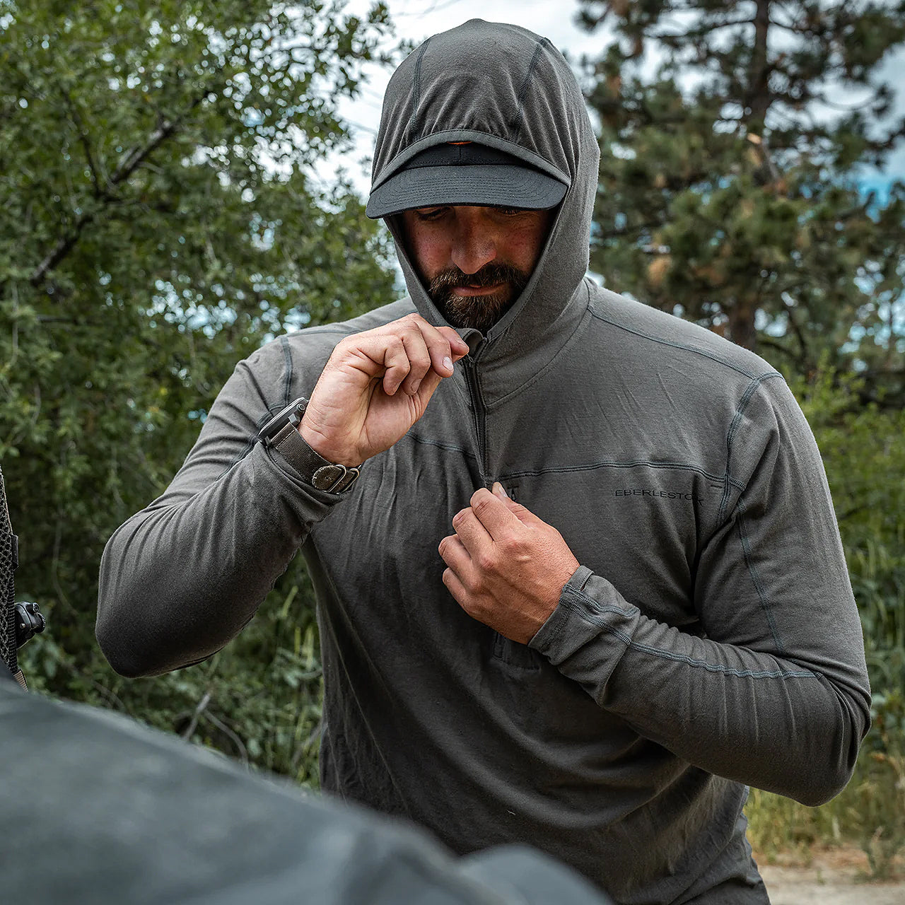 Eberlestock Lochsa Merino Zip Hoody - Quick Dry & Moisture Wicking Performance Hoodie for Hiking, Camping & Outdoor Activities