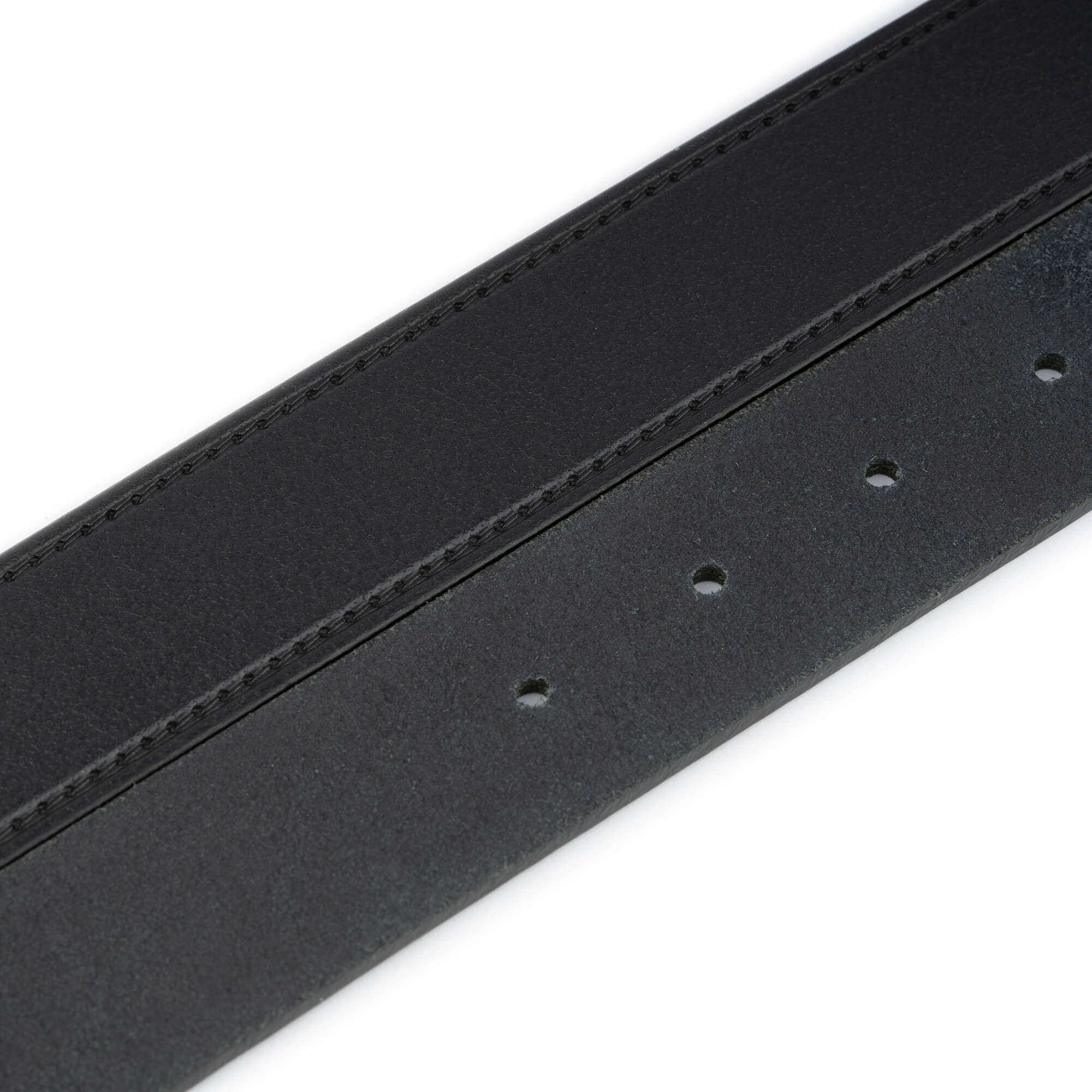Original Leather Replacement Belt Strap for Ferragamo Buckle - Black Men's Dress Belt for Formal & Business Attire