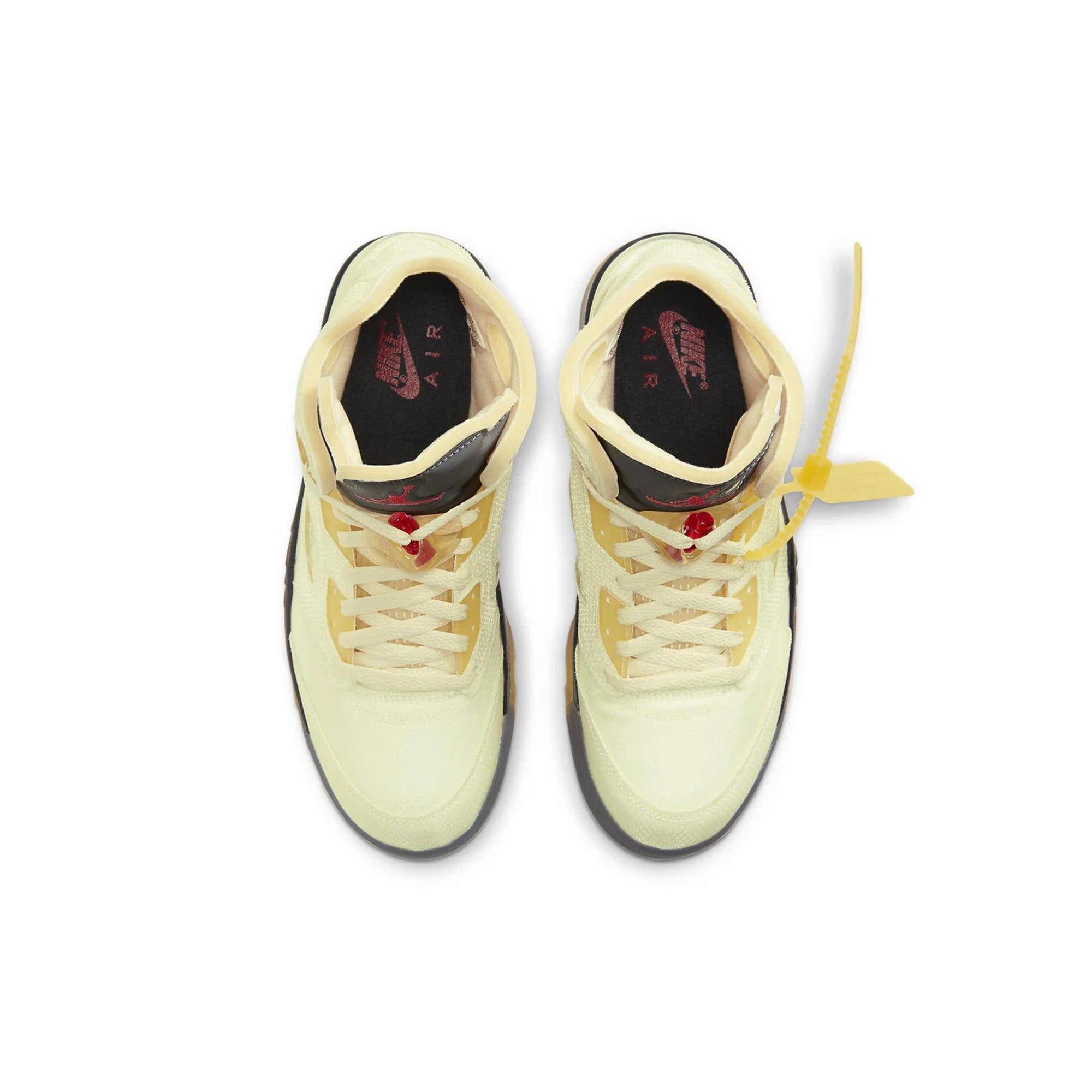 Authentic Air Jordan 5 x Off-White 'Sail' Retro Basketball Shoes - Limited Edition Sneakers for Men | Streetwear Fashion & Basketball Performance