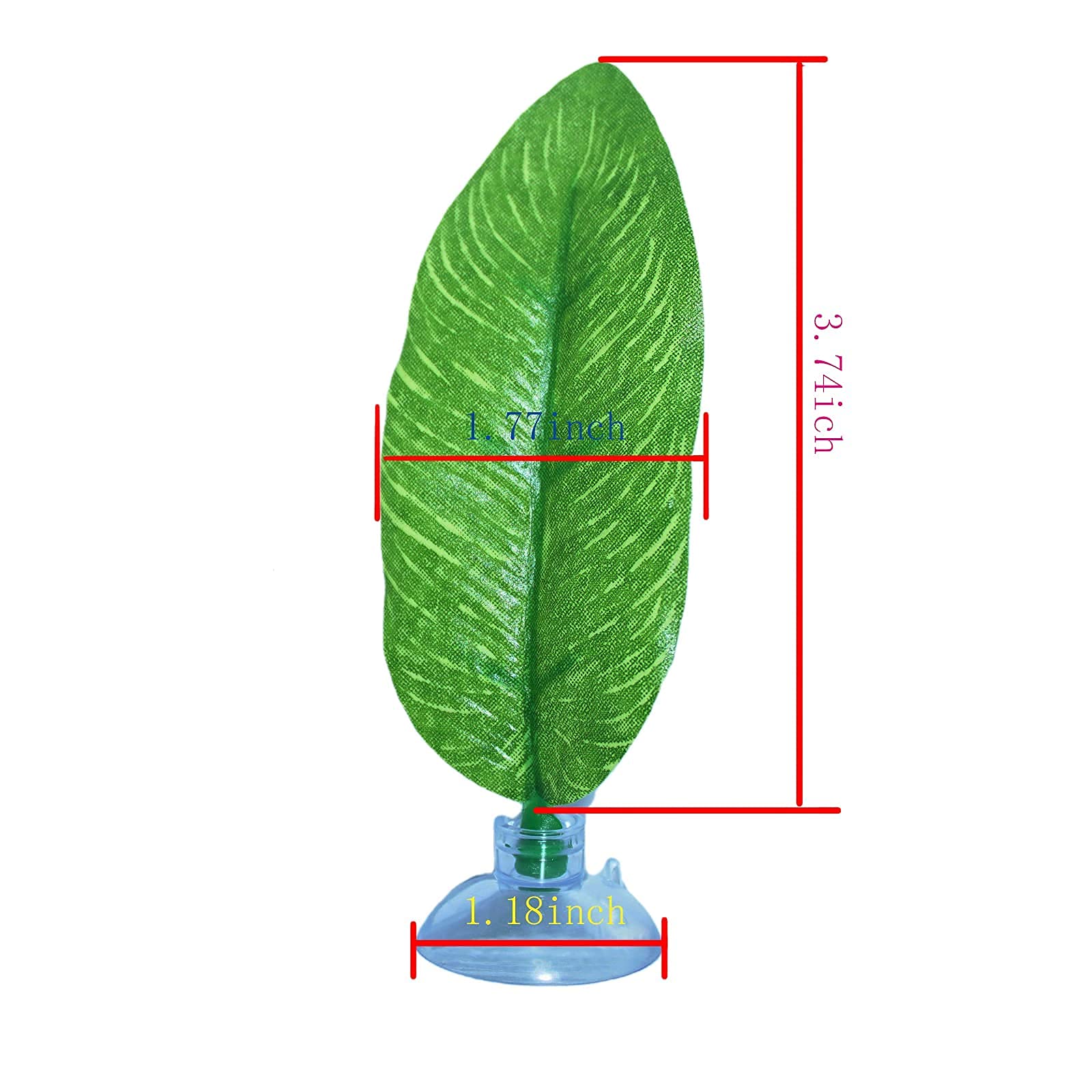 DOBA No Wire Betta Bed Leaf Hammock - Realistic Silk Betta Fish Lounger & Hideout - Lightweight Plastic Aquarium Plant for Fish Tank Decor (1pc, Green) - Perfect for Betta Fish Resting & Tank Aesthetics