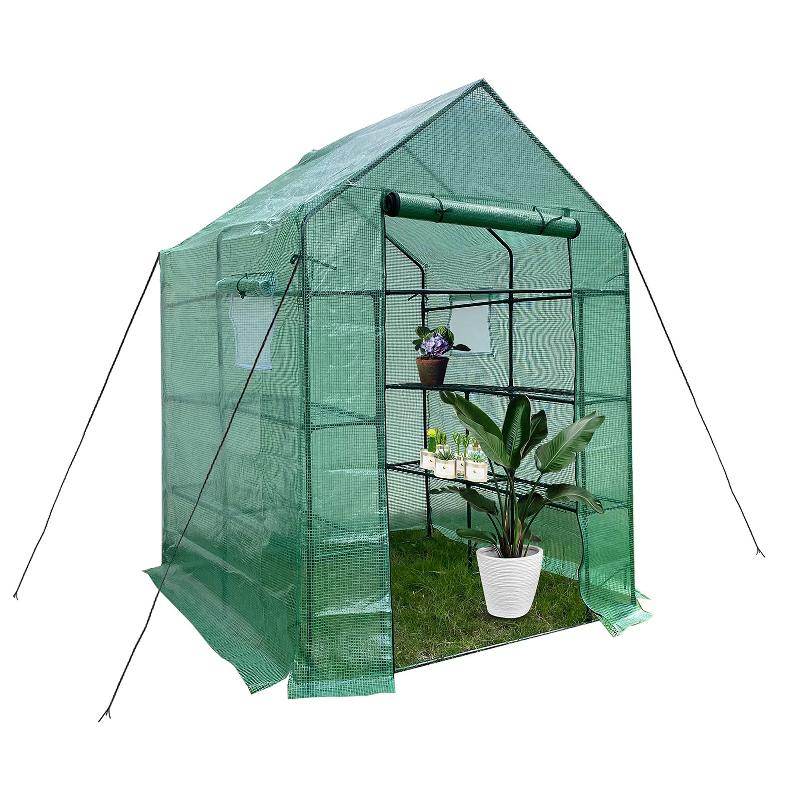Mini Walk-in Greenhouse for Indoor & Outdoor Use - Portable Plant Gardening Greenhouse for Growing Flowers & Vegetables | Perfect for Home Garden, Patio, and Backyard Planting