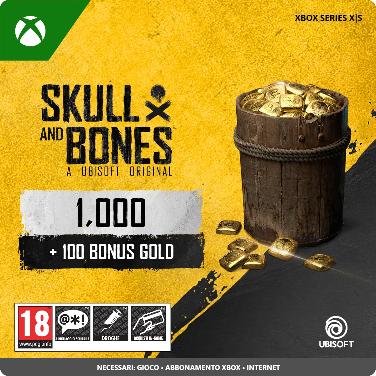 Skull and Bones - 1100 Gold | Xbox Series X|S Digital Download Code - Pirate Adventure Game for Online Multiplayer & Open-World Exploration
