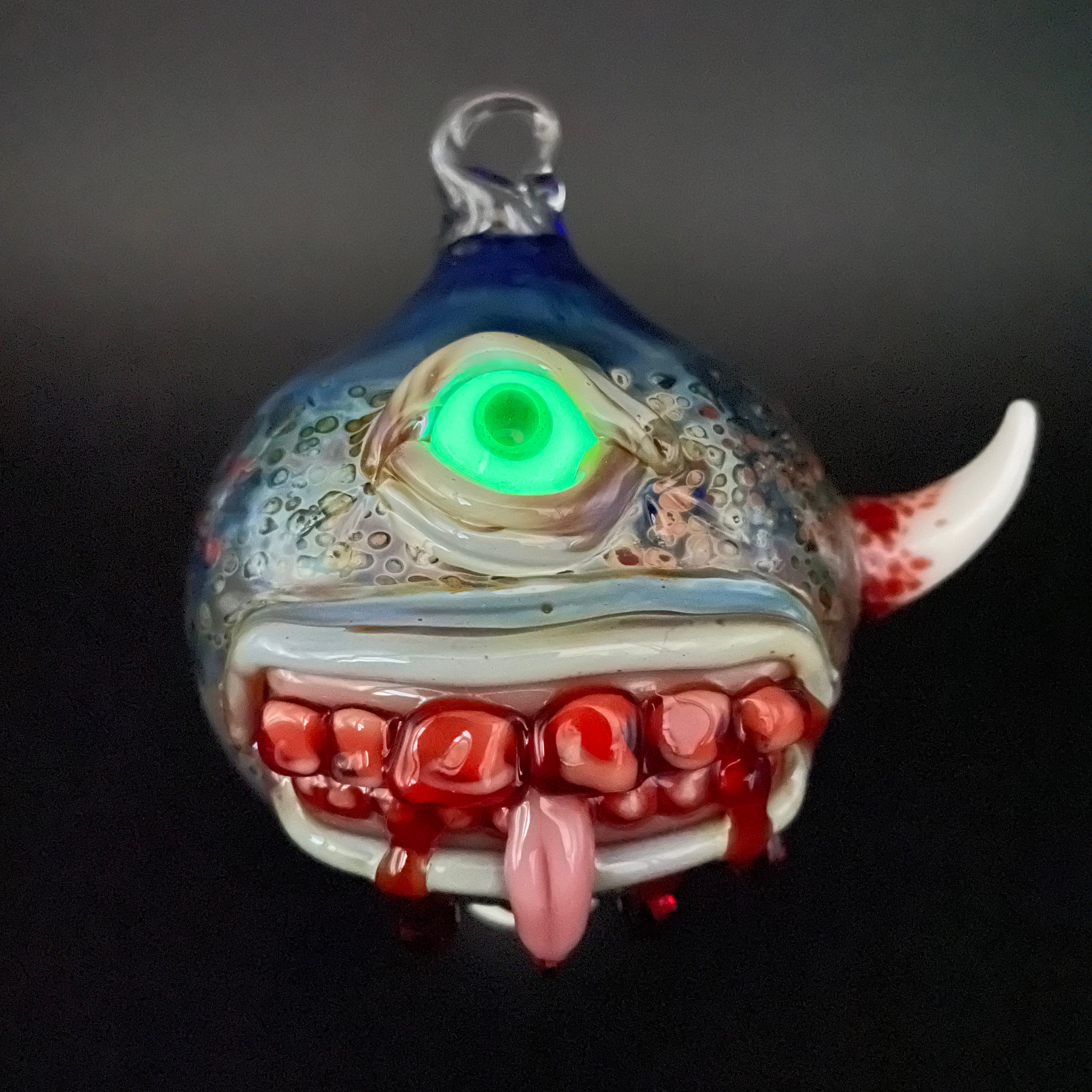 Beware I Bite Halloween Ornament - Funny Scary Decor for Halloween Party, Home, Office & Outdoor Decorations