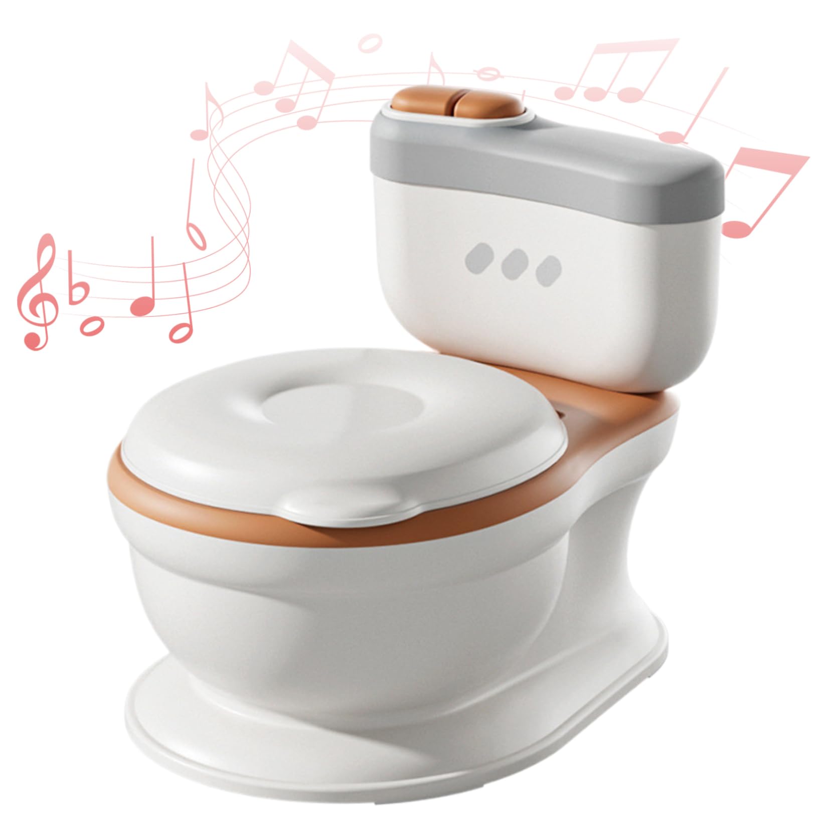 **Realistic Toddler Potty Training Toilet with Flush Sound – Portable & Splashproof Kids Potty Seat for Boys & Girls – Ideal for Home, Travel & Daycare Use**