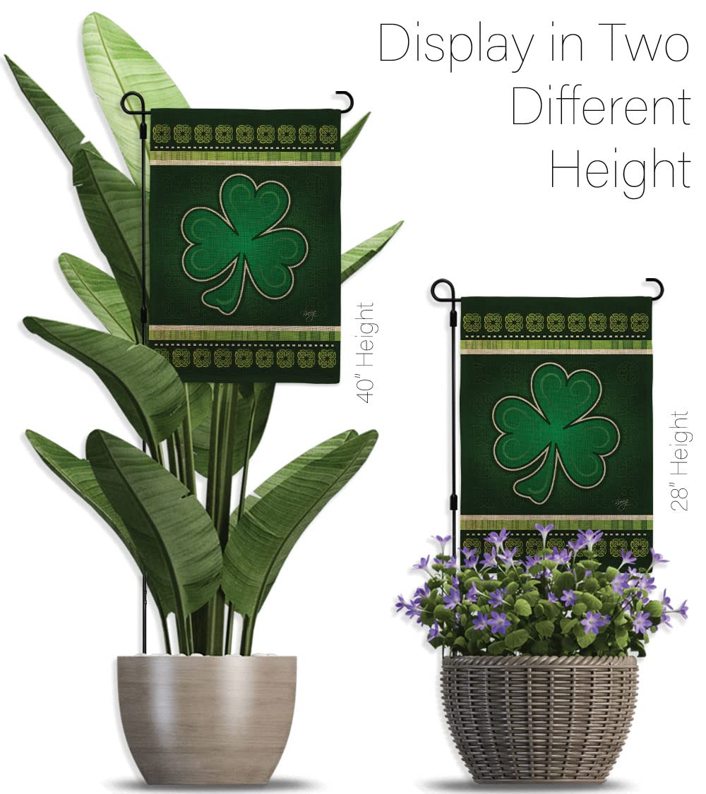 Shamrock Garden Flag Set - St Patrick's Day Decor for Yard & Home