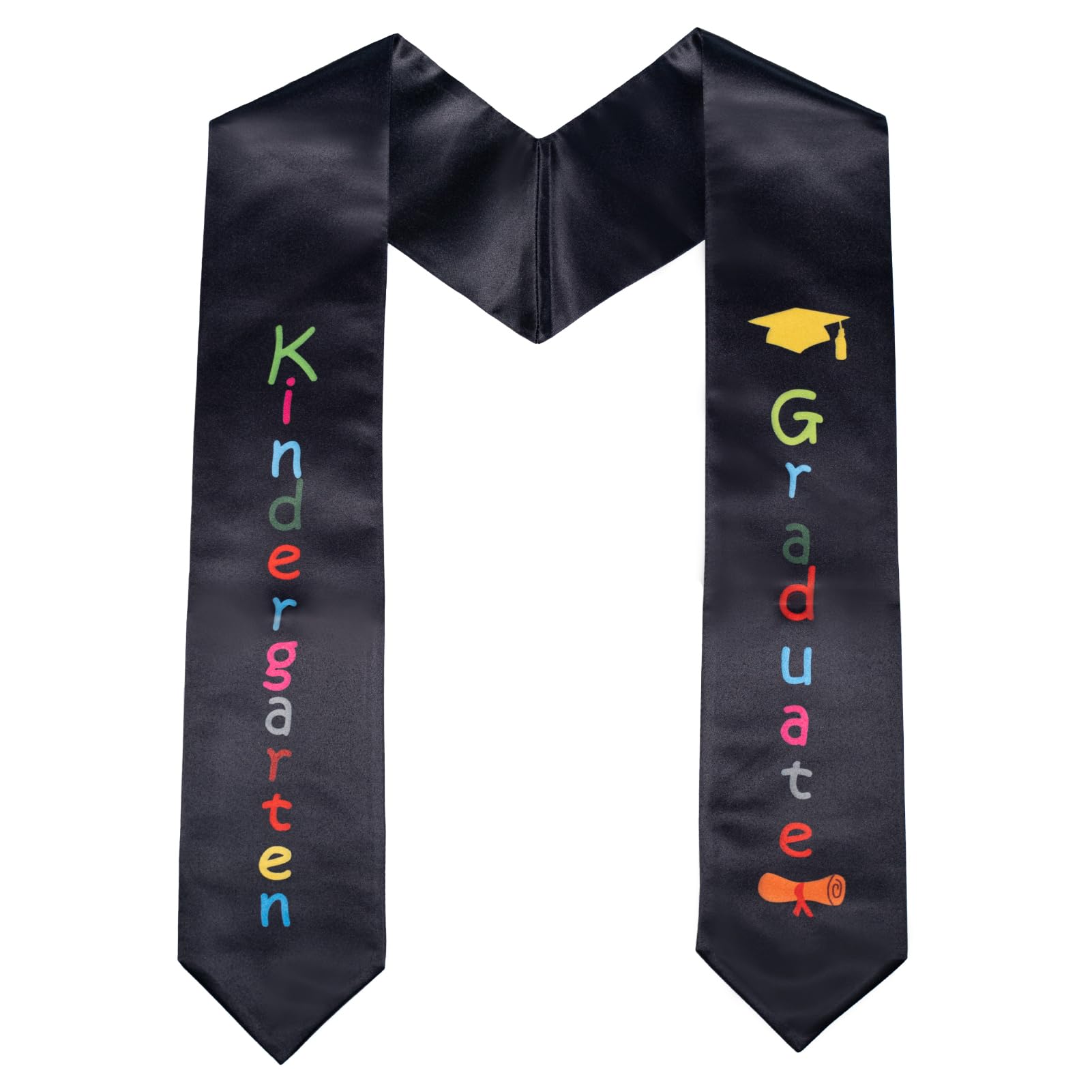 Unisex Kids Graduation Stole - Kindergarten Printed Honor Scarf for Graduation Ceremony | Perfect for Preschool, Elementary & Graduation Celebrations