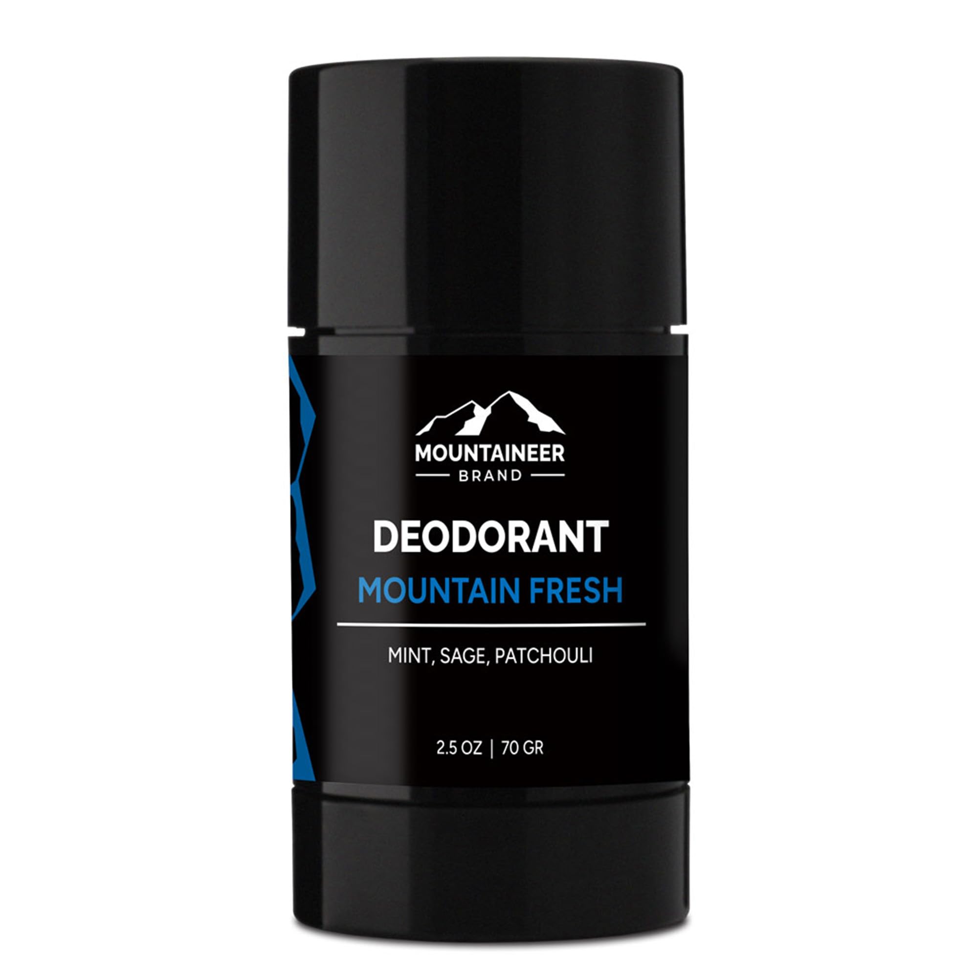 Mountaineer Brand All Natural Deodorant Stick - Aluminum Free, Vegan & Cruelty Free - 2.5 oz (Mountain Fresh Scent) - Stay Fresh All Day for Hiking, Camping & Outdoor Activities