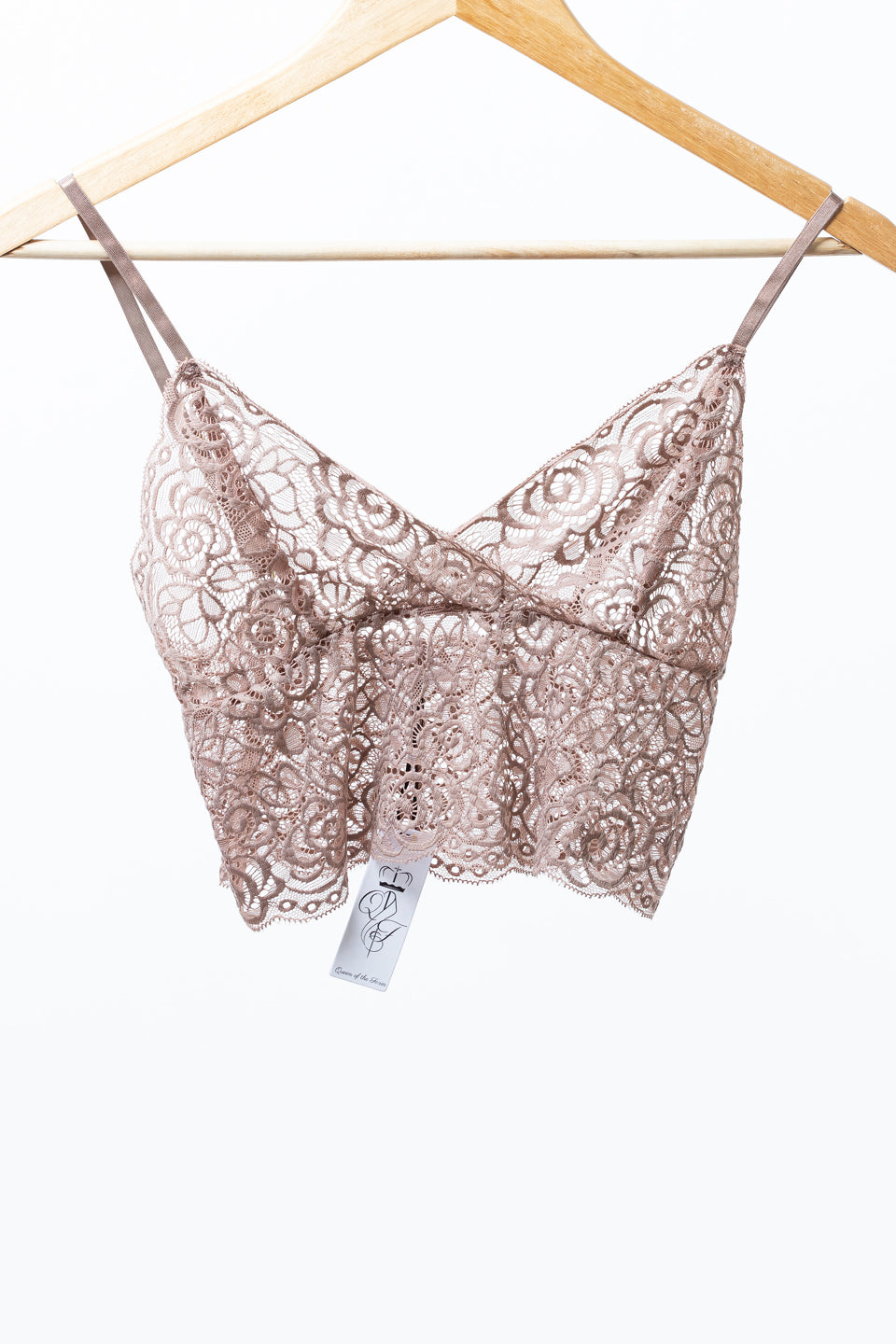 Strappy Rose Lace Bralette - Sexy Comfortable Wireless Bra for Women | Perfect for Date Night, Layering & Everyday Wear