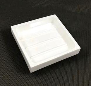 Glossy White Soap Dish - Pack of 24 (4x4 Inches) by Hospitality Source - Perfect for Hotels, Restaurants & Bathroom Organization