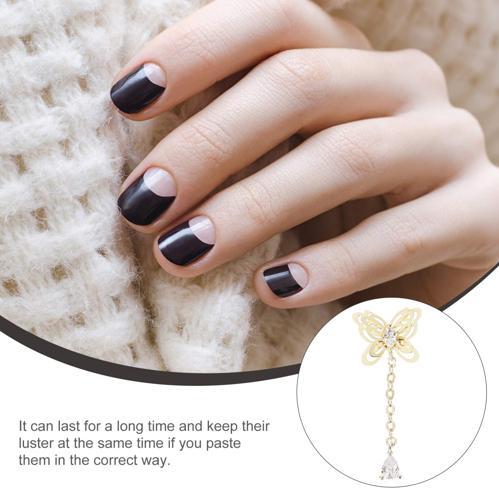 3PCS DIY Nail Art Chains - Shining Manicure Jewelry Supplies for Nail Decorations | Fashionable Nail Art Accessories for Professional & Home Manicures | Perfect for Parties, Weddings and Special Occasions