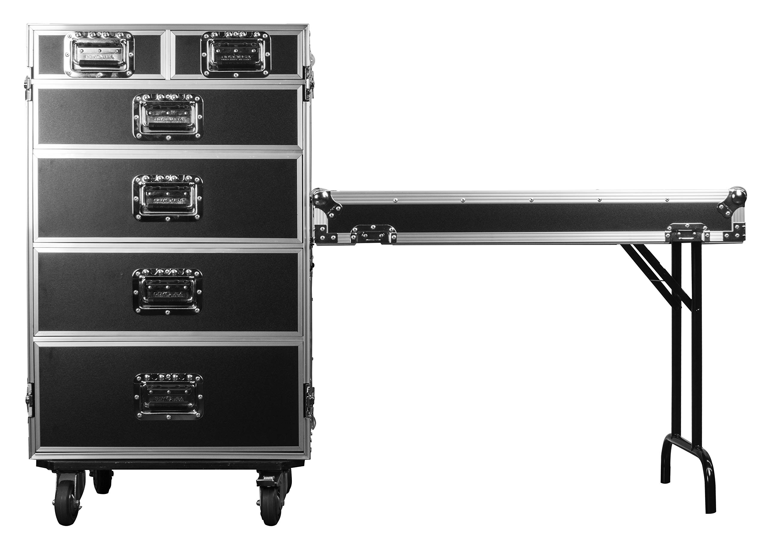 6-Drawer Rolling Workbench with Wheels & Side Table - Heavy Duty Mobile Tool Storage for Garage, Workshop, and DIY Projects