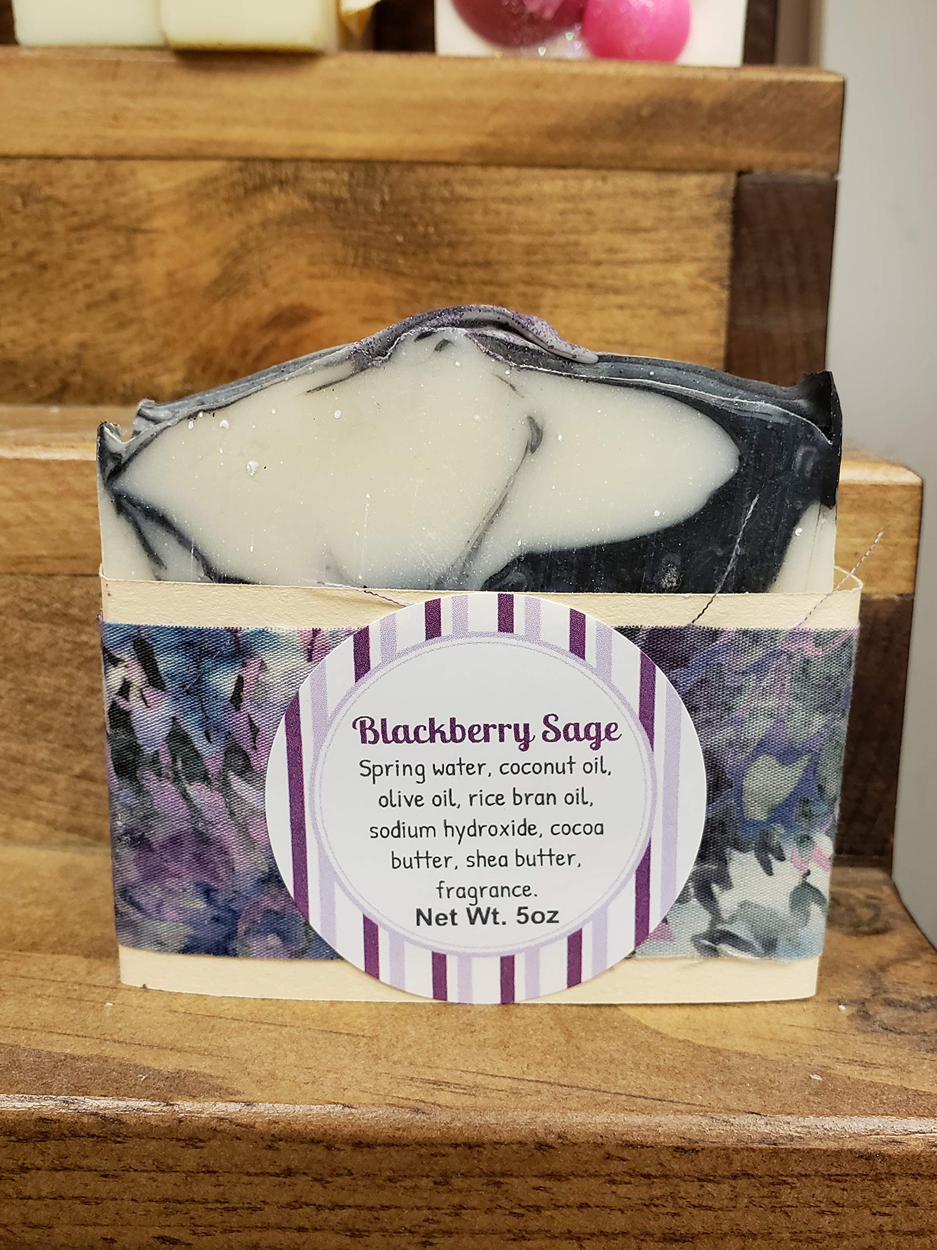 Organic Blackberry Sage Handmade Soap - Natural Exfoliating & Moisturizing Bar for Dry Skin - Perfect for Daily Use, Gifts & Spa Relaxation