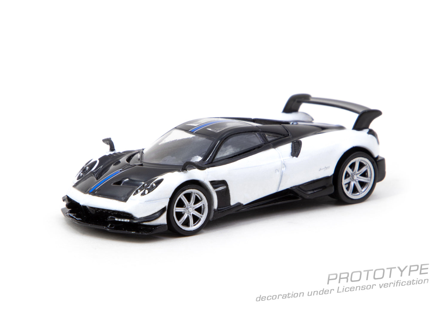 Tarmac Works 1:64 Scale Pagani Huayra BC Diecast Model Car - Bianco Benny White - Collectible Miniature for Display, Gifts, and Racing Enthusiasts