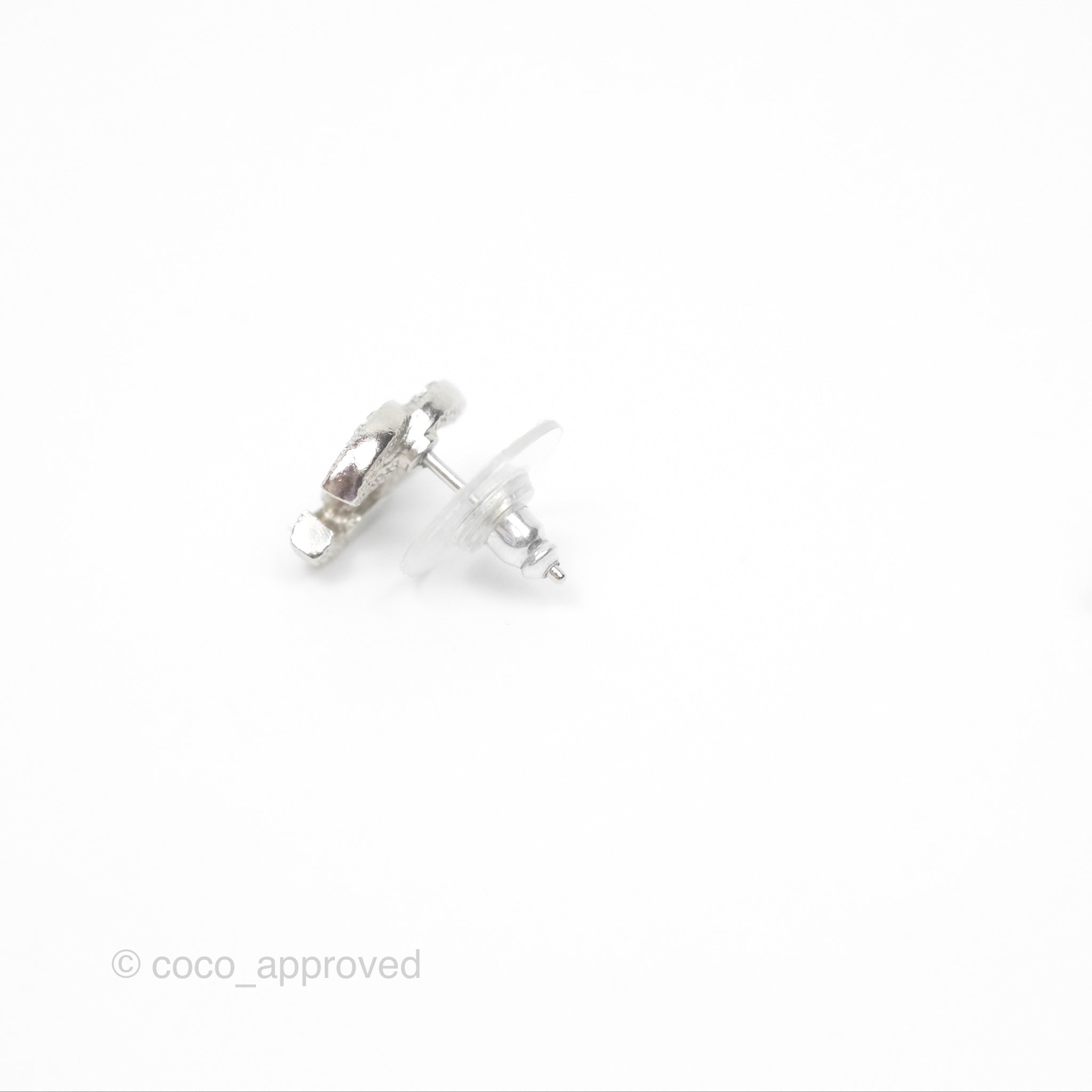 Chanel CC Crystal Earrings for Women - Silver Tone 21V Fashion Jewelry | Perfect for Parties, Weddings & Special Occasions