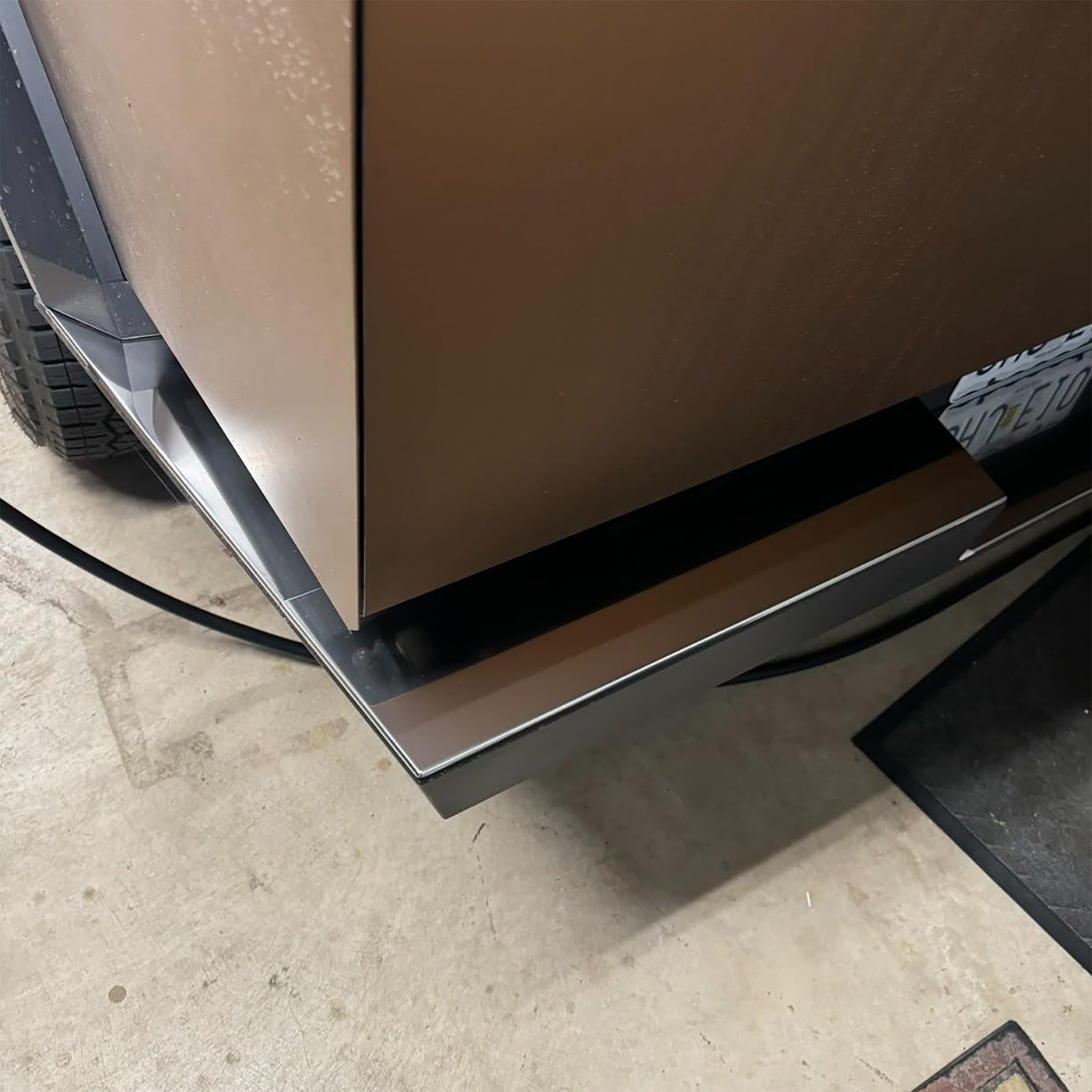 Premium Stainless Steel Rear Bumper Guard for Tesla Cybertruck - Heavy Duty Protection & Scratch Resistance - Perfect for Off-Roading, City Driving & Parking Safety