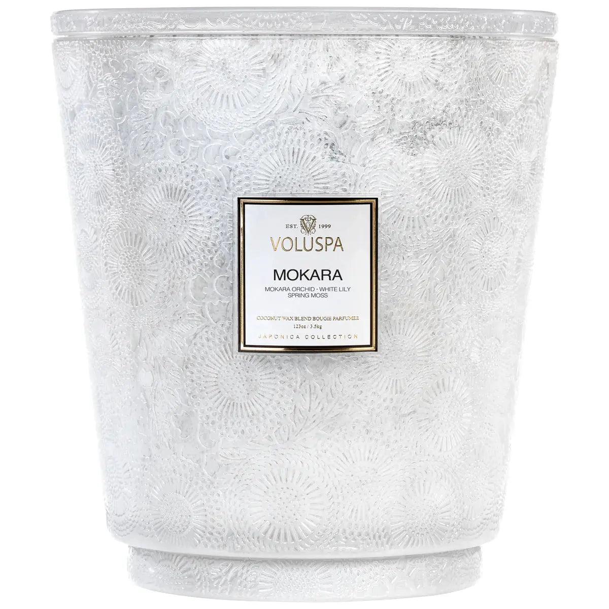 5 Wick Hearth Candle Mokara Scent - Long Lasting Aromatherapy Candles for Home, Relaxation & Romantic Ambiance