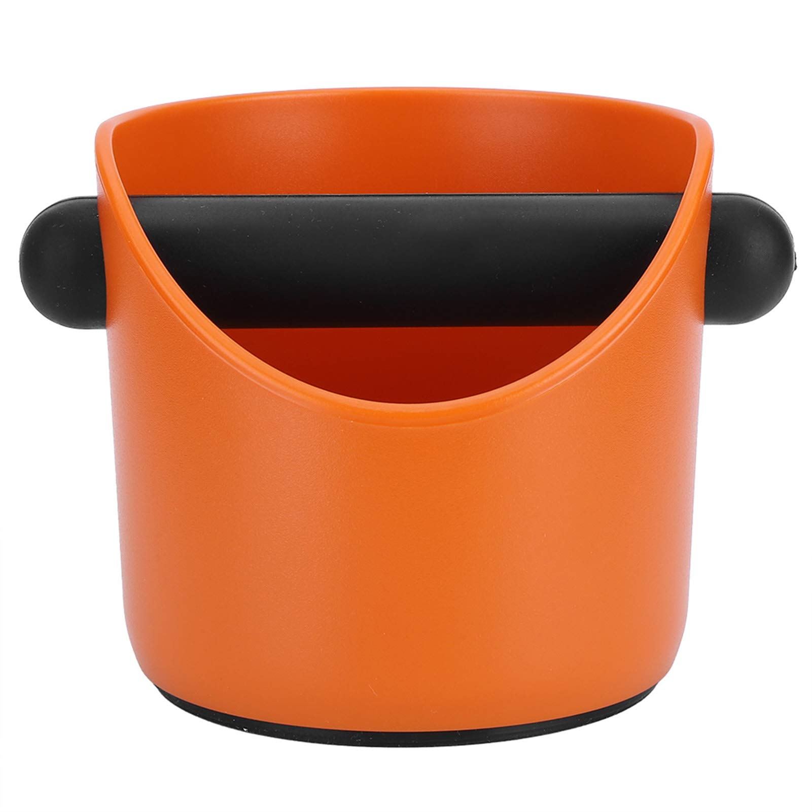 Premium ABS Plastic Coffee Grounds Container - Mini Straight Mouth Knock Box for Espresso, Home & Coffee Shops (Orange) | Durable & Hygienic Coffee Waste Bin for Baristas & Coffee Enthusiasts