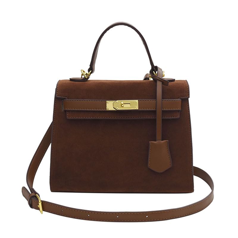Stylish Leather Mini Satchel Bag for Women - Top Handle Shoulder Purse with Adjustable Strap, Perfect for Work, Travel & Everyday Use
