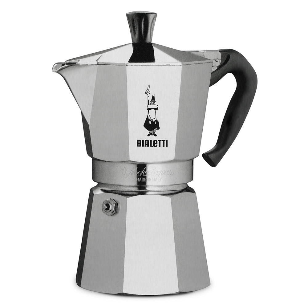 Bialetti Moka Express Stovetop Espresso Maker - 3 Cup Italian Coffee Pot for Home & Office - Perfect for Espresso, Latte & Cappuccino