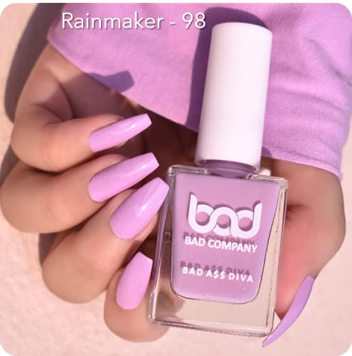 BAD COMPANY Non-Toxic Nail Polish Set (10ml x 2) - Quick Dry Long Lasting Nail Lacquer, Pastel Colors 75 & 98 - Perfect for Home Manicures, Parties & Gift Giving