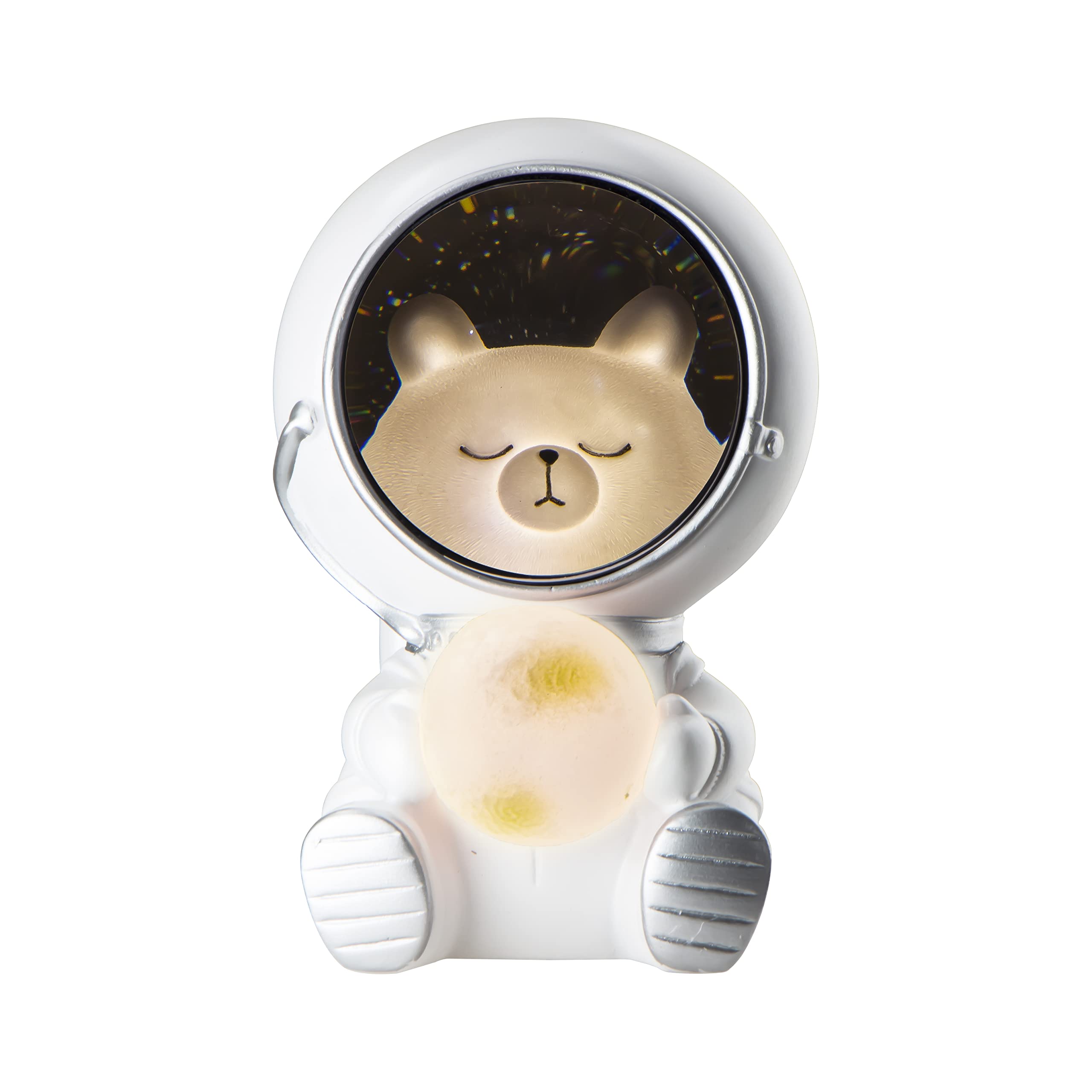 Spaceman LED Night Light - Astronaut Moon Lamp for Nursery, Kids Room & Desktop Decor - Galaxy Themed Guardian Light - Perfect Birthday Gift for Boys & Girls (Space Bear) - Ideal for Bedtime, Study & Relaxation