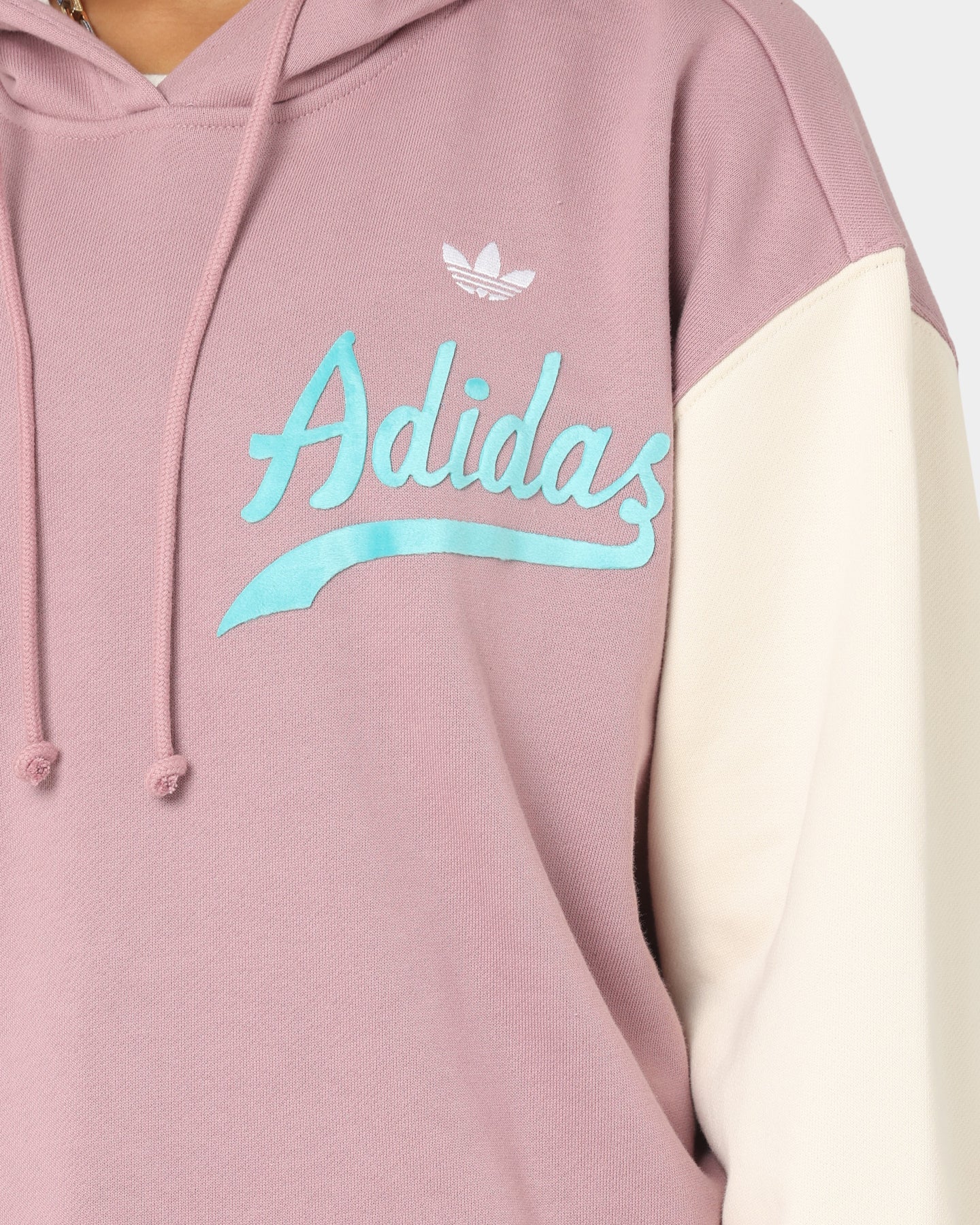 Adidas Women's Modern Basketball Hoodie - Magic Mauve/Wonder White - Stylish & Comfortable for Casual Wear, Gym & Outdoor Activities