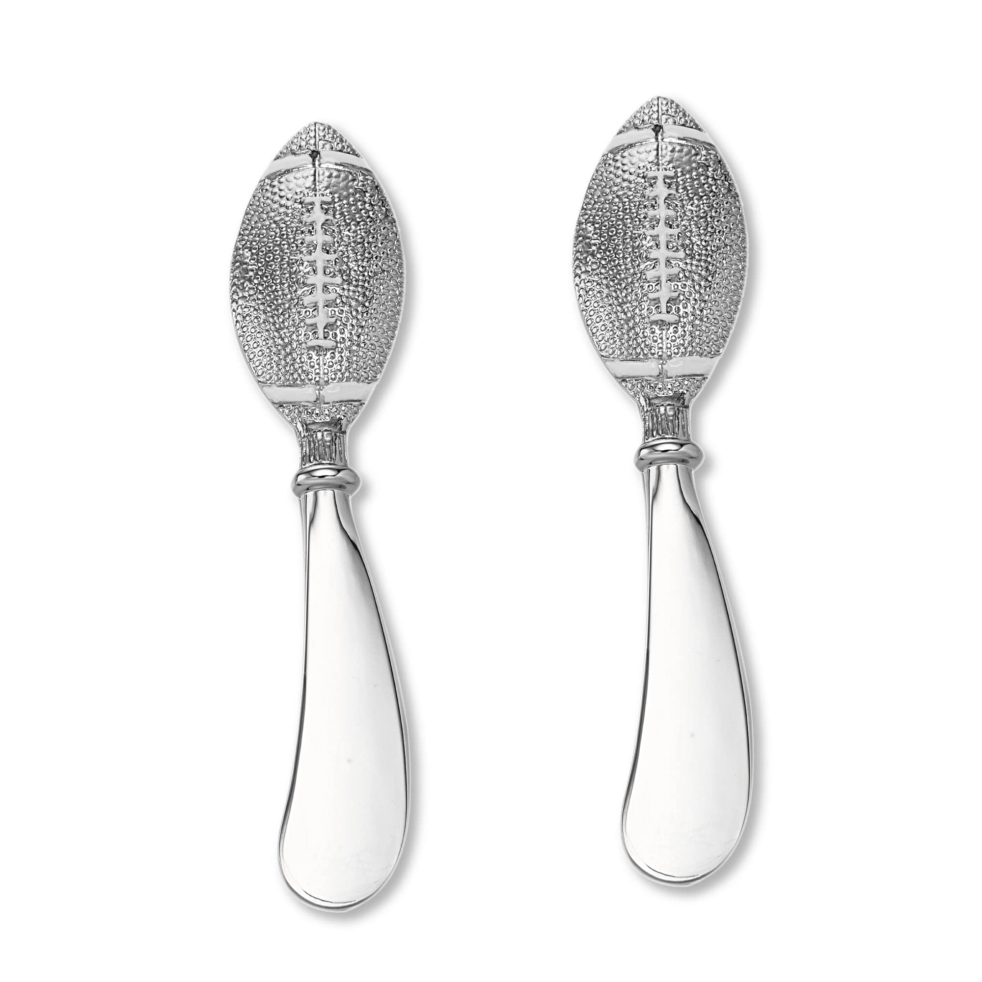 UPware 2-Piece Zinc Alloy Cheese and Butter Spreader Knife Set - Football Design for Charcuterie Boards, Wine Parties & Cheese Platters