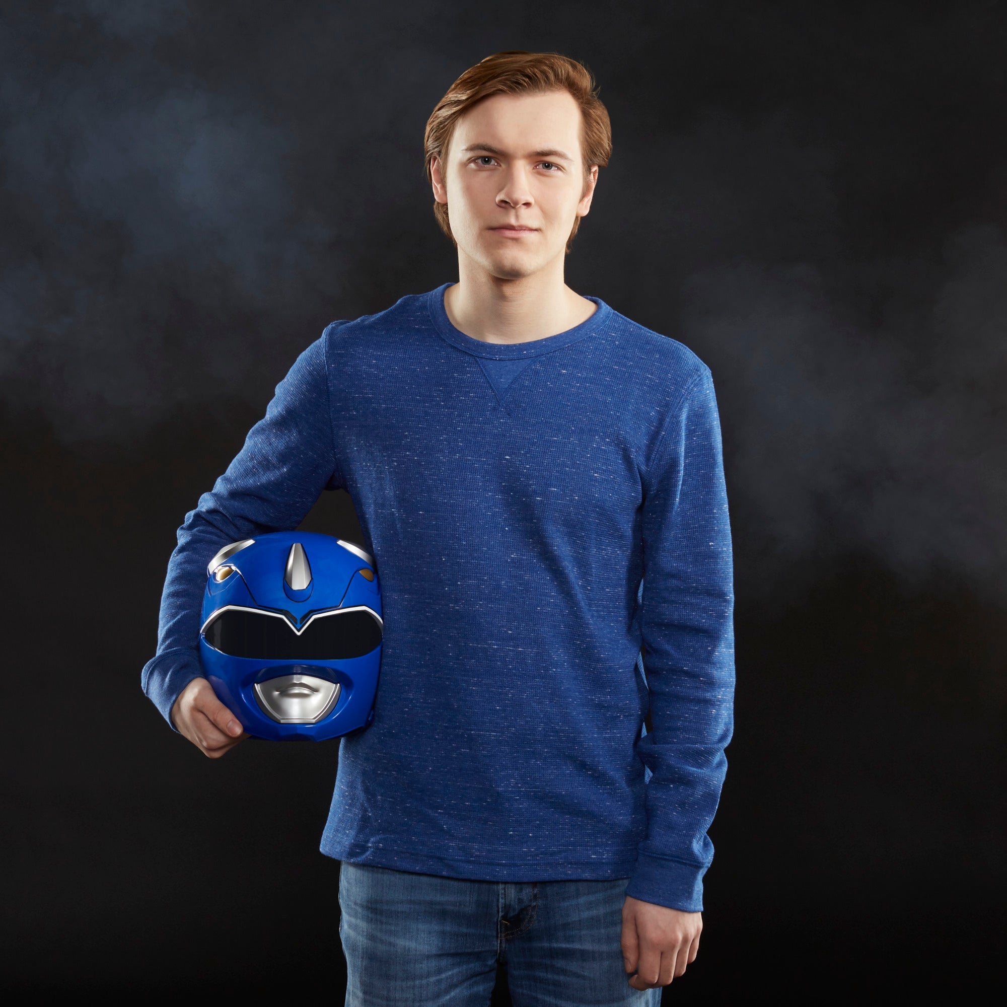 Power Rangers: Lightning Collection Mighty Morphin Blue Ranger Helmet - Premium Collectible Cosplay Helmet for Fans & Halloween Costume