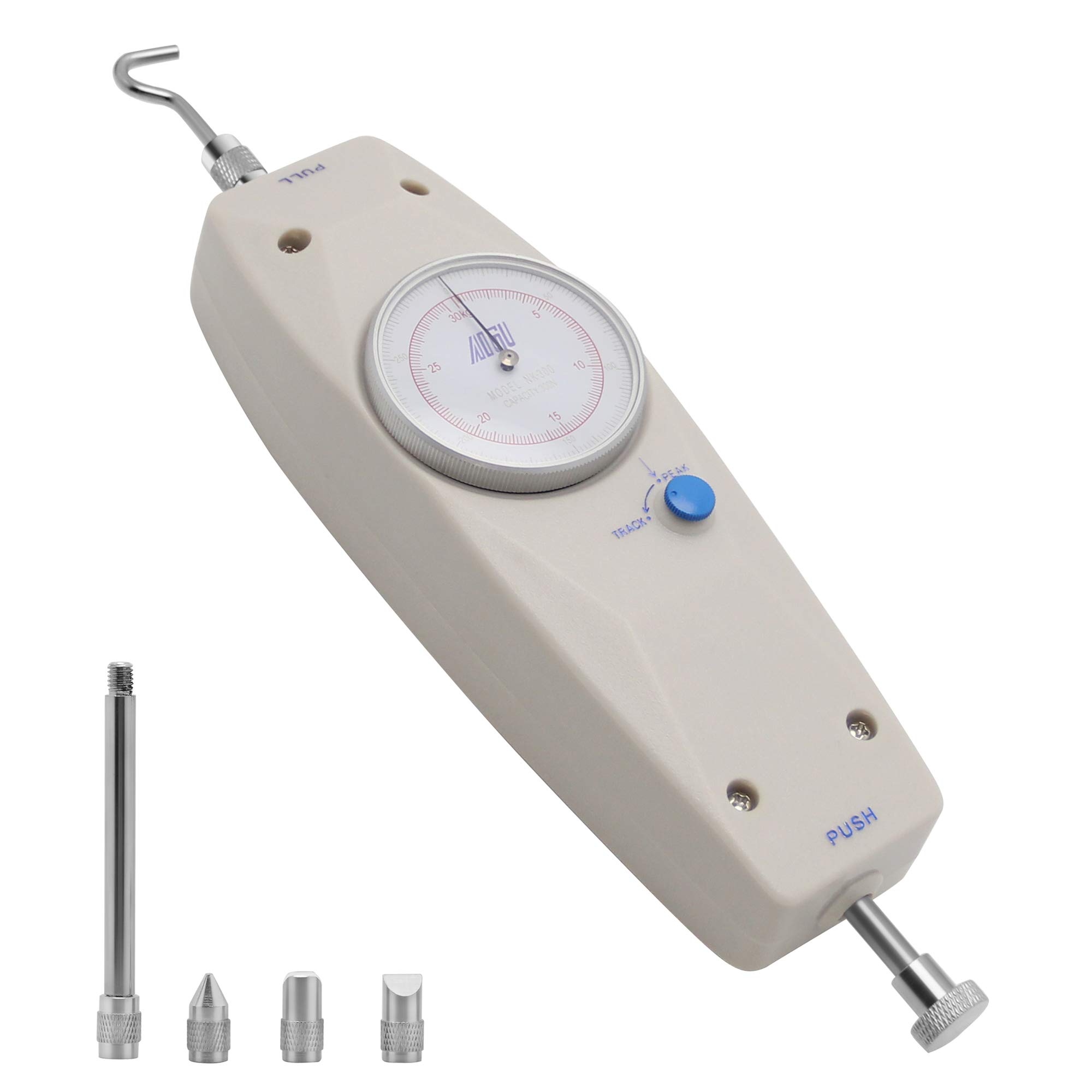 BAOSHISHAN 500N/50KG Mechanical Push Pull Gauge Force Meter Tester - Dial Indicator for Tension & Compression Testing - Perfect for Industrial, Laboratory, and Quality Control Applications