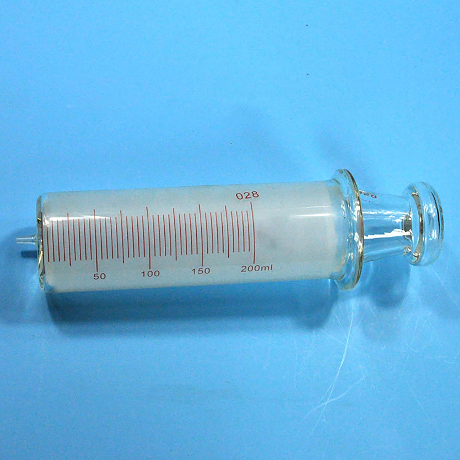 250mL Glass Syringes with Measurement Markings - Borosilicate Glass Injector for Scientific Labs, Medical Use, and DIY Projects - Ideal for Precise Liquid Measurement, Essential Oil Transfer, and Chemical Applications