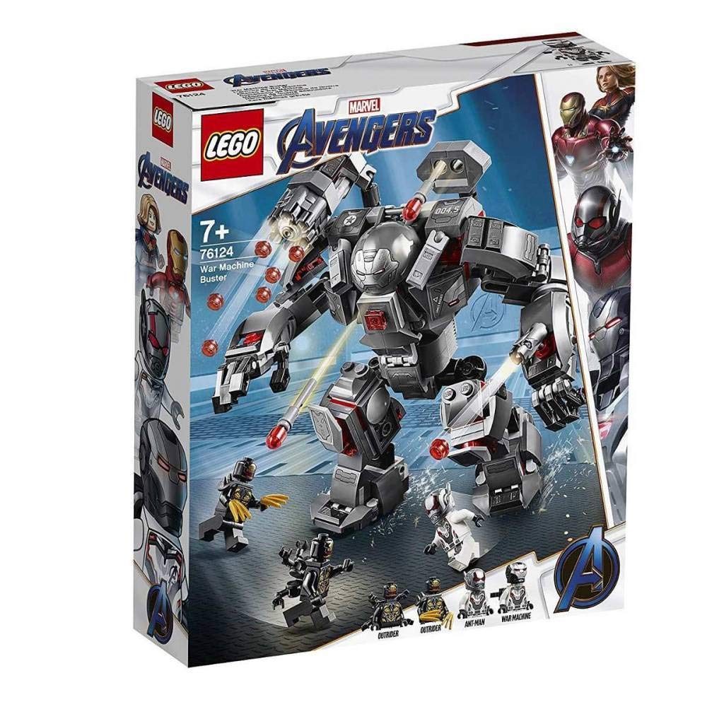 LEGO Marvel Avengers War Machine Buster 76124 Building Kit (362 Pieces) - Superhero Toy for Kids & Collectors - Perfect for Playtime, Gifts & Display